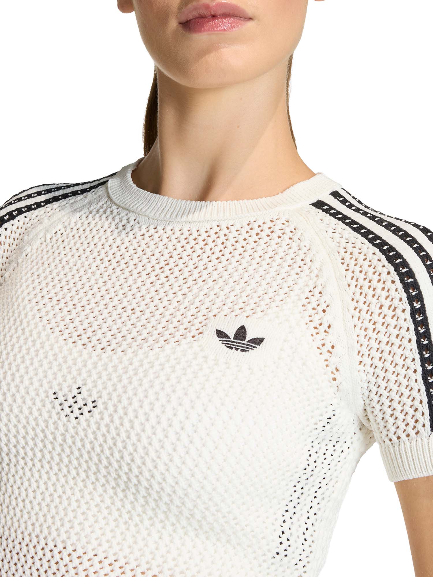 Adidas T-Shirt Knitted Crochet Cali Bianco