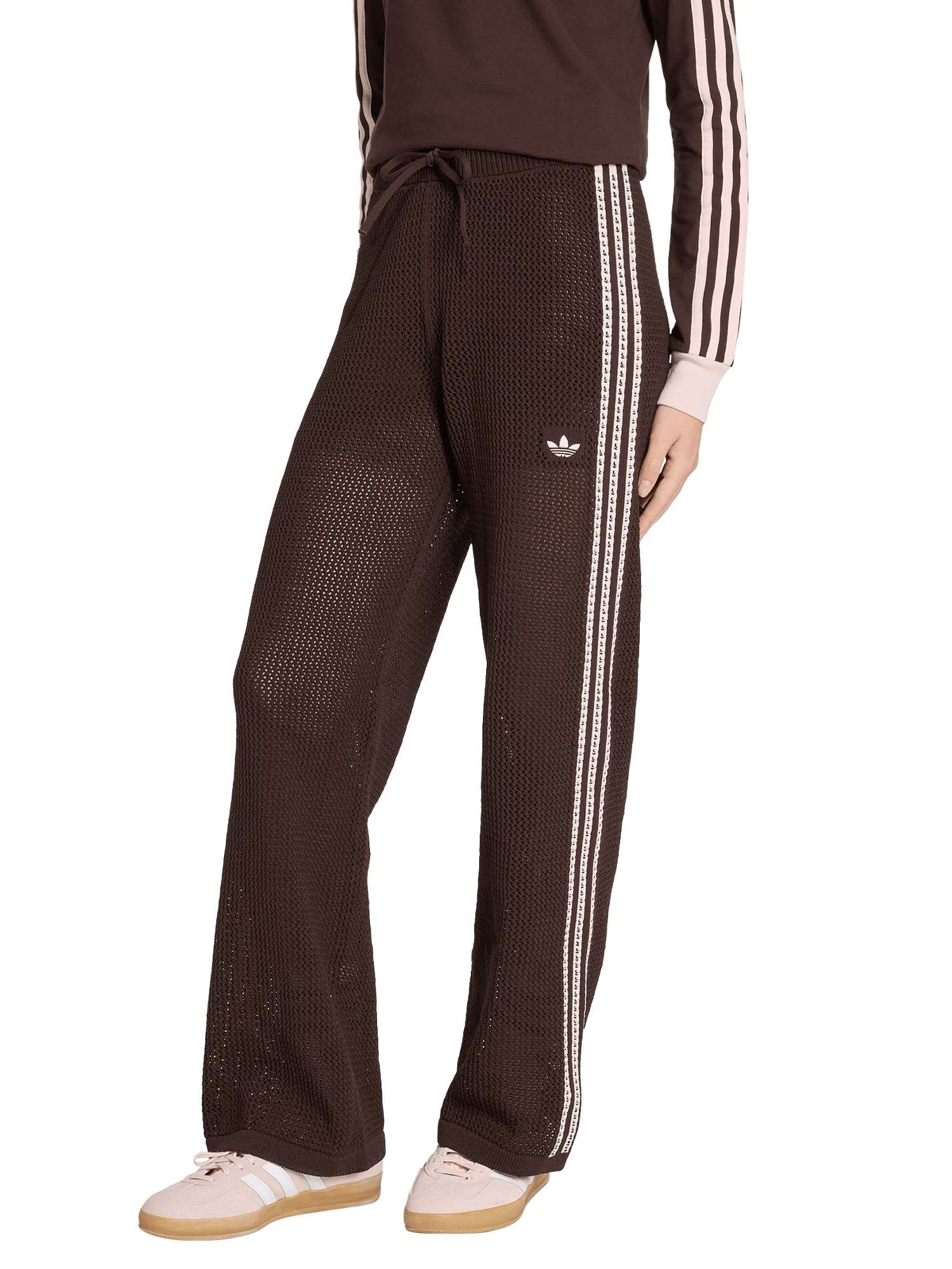 Adidas Track Pant Knitted Crochet Firebird Marrone