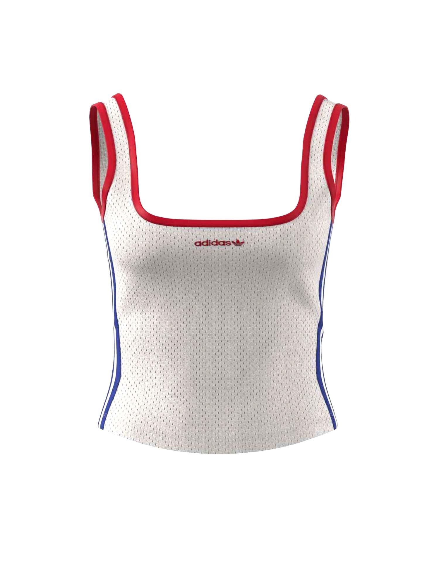 Adidas Canotta in Mesh Bianco