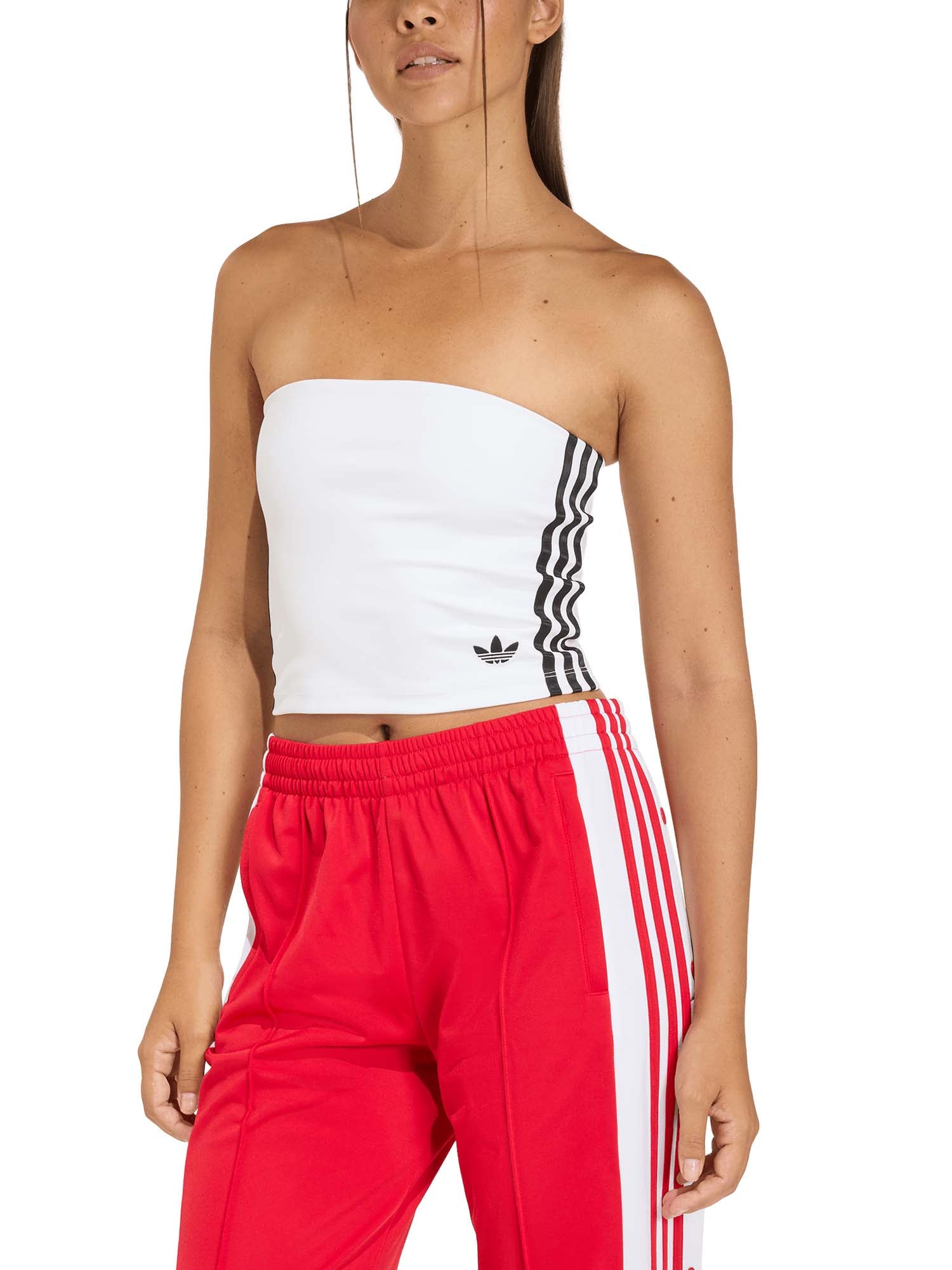 Adidas Top A Tubo A 3 Strisce Bianco