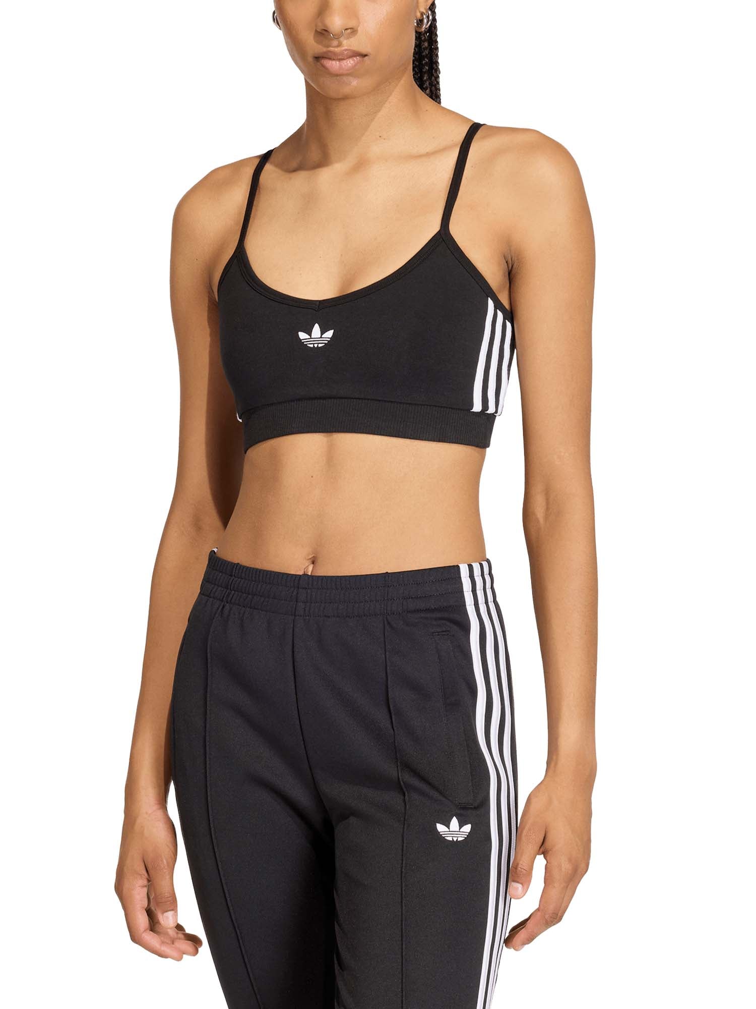 Adidas Bralette 3 Stripes Nero