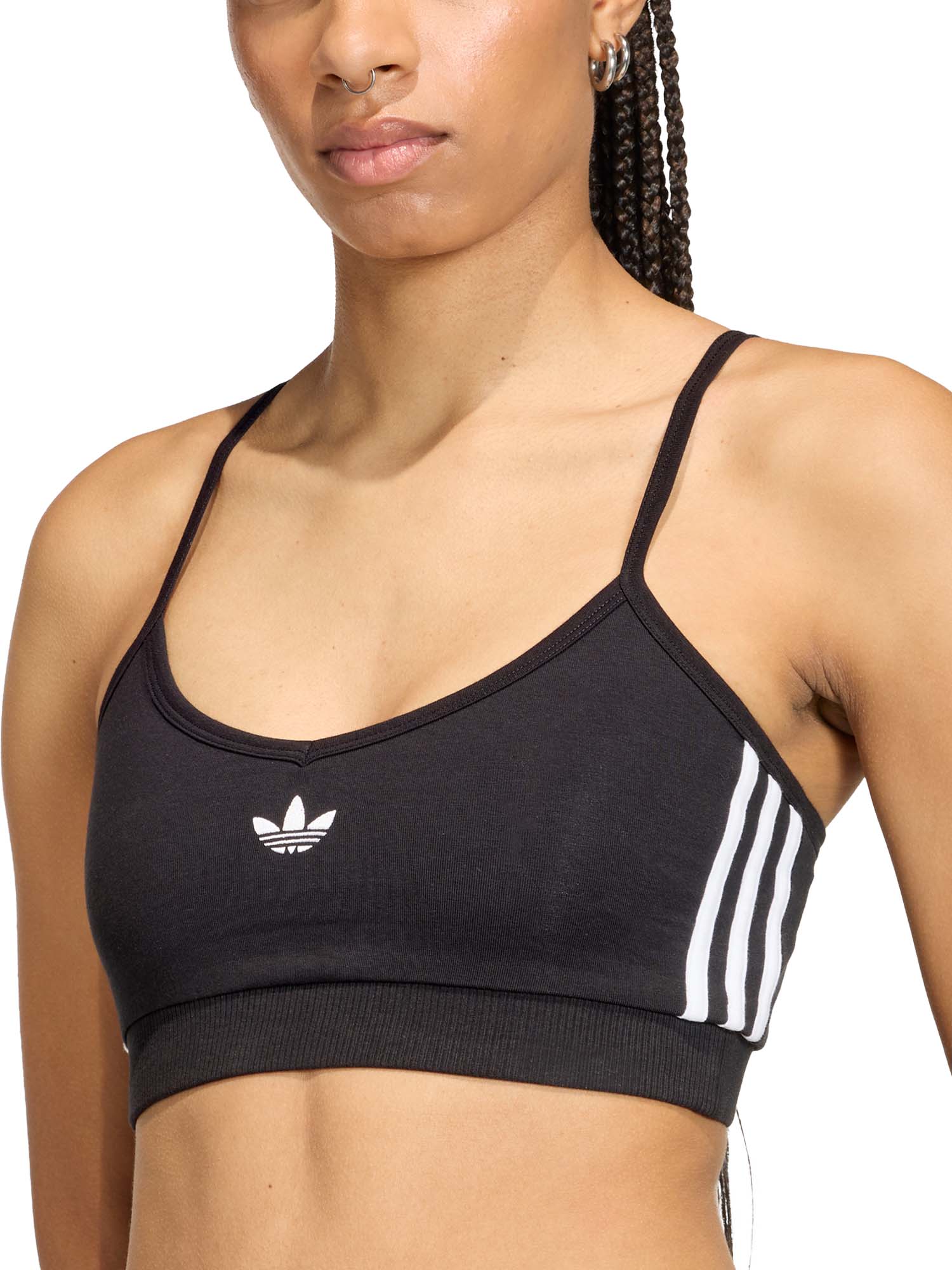Adidas Bralette 3 Stripes Nero
