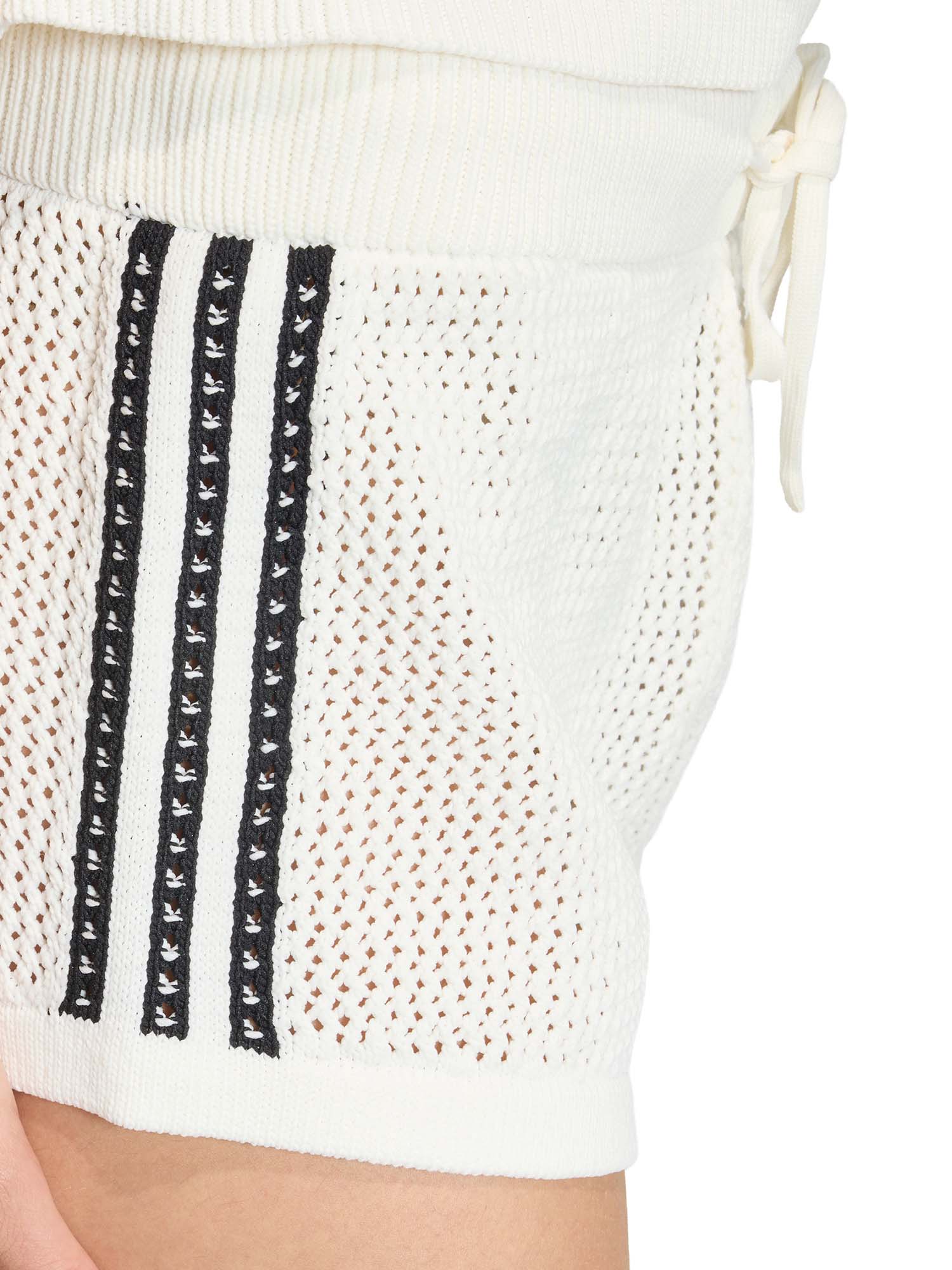 Adidas Pantaloncini A Maglia All'Uncinetto Bianco