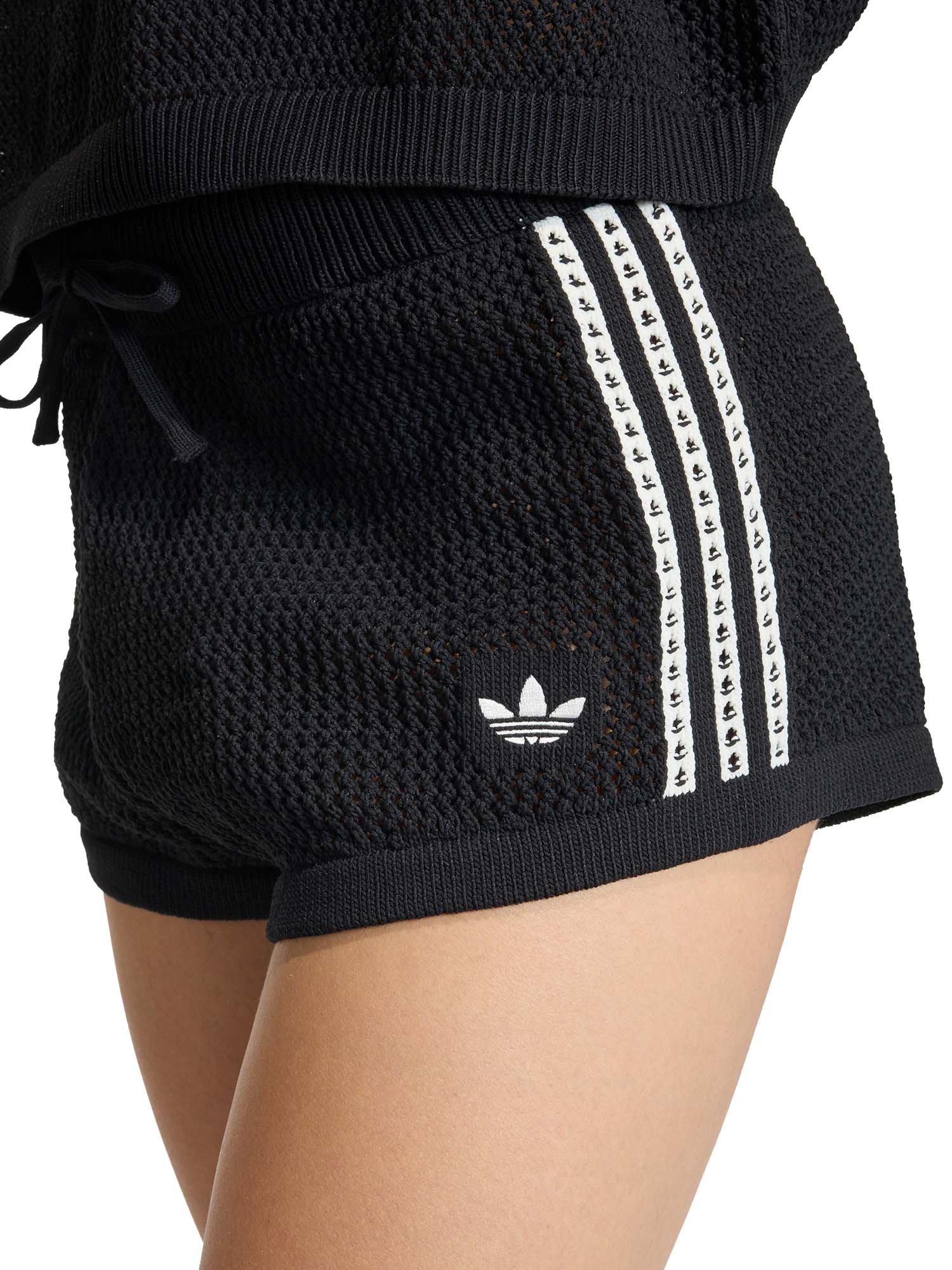 Adidas Pantaloncini A Maglia All'Uncinetto Nero