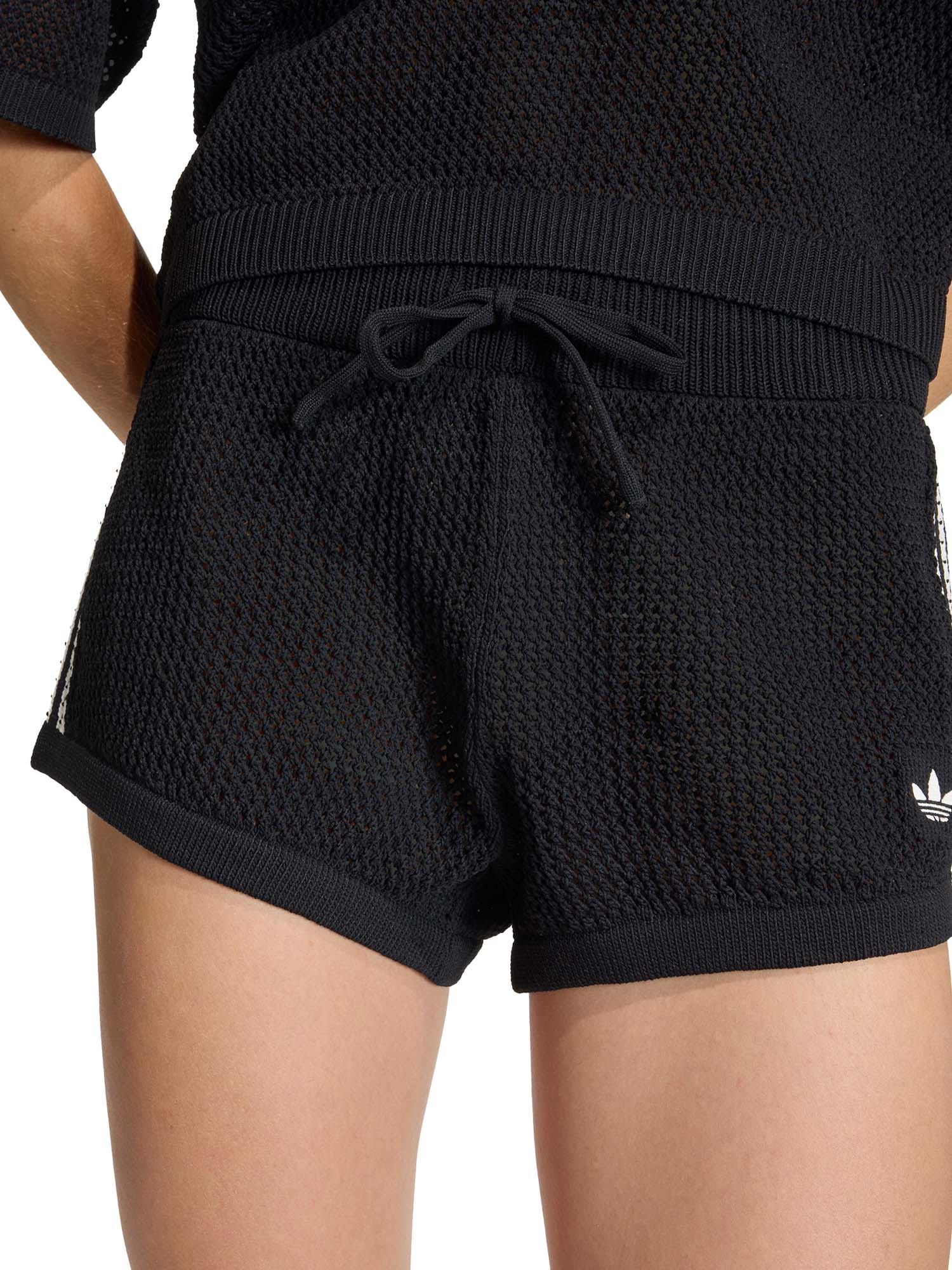 Adidas Pantaloncini A Maglia All'Uncinetto Nero