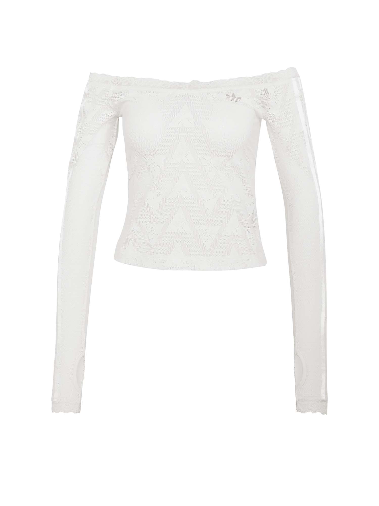 Adidas Top Lace Bardot Bianco