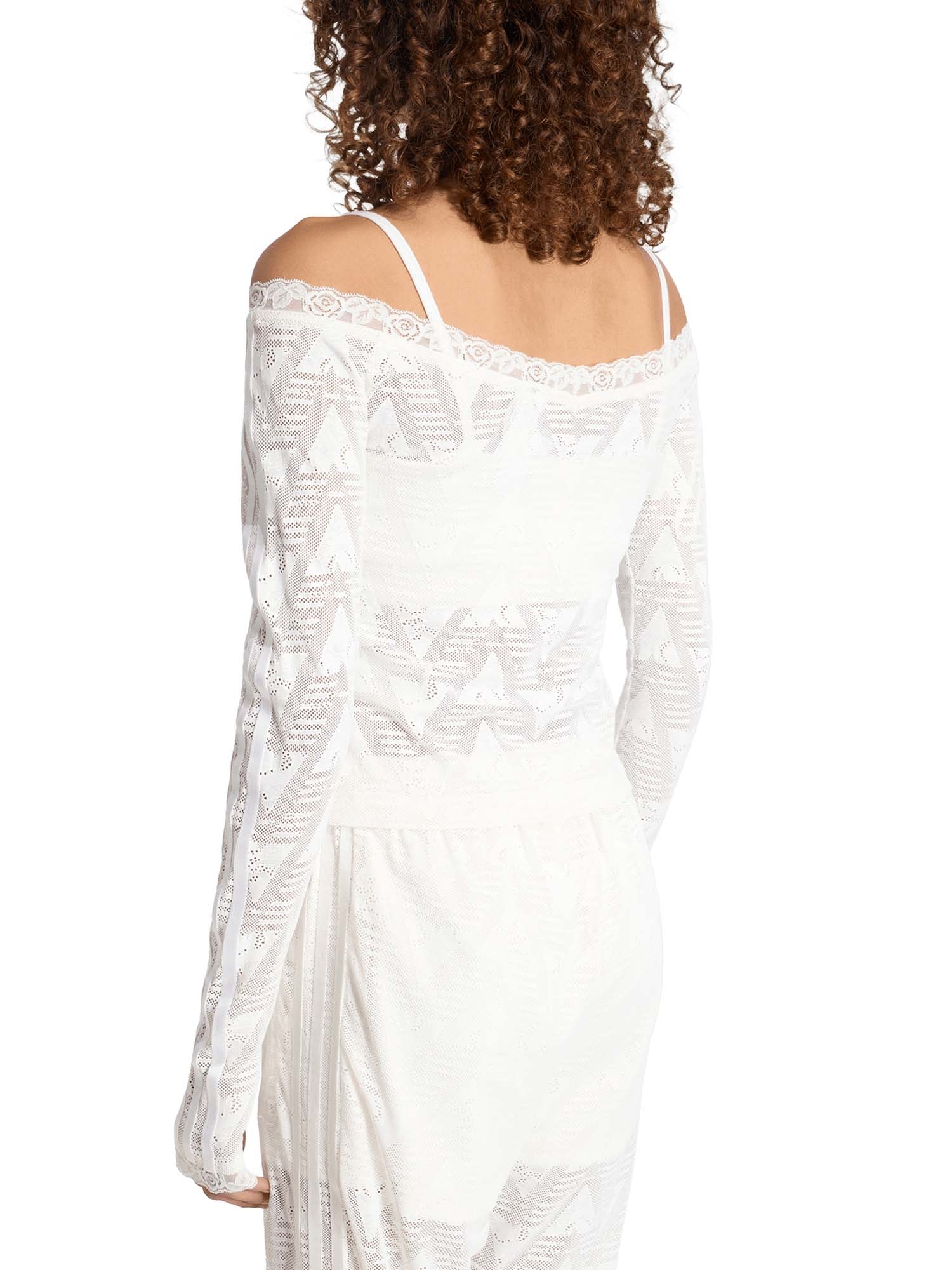 Adidas Top Lace Bardot Bianco