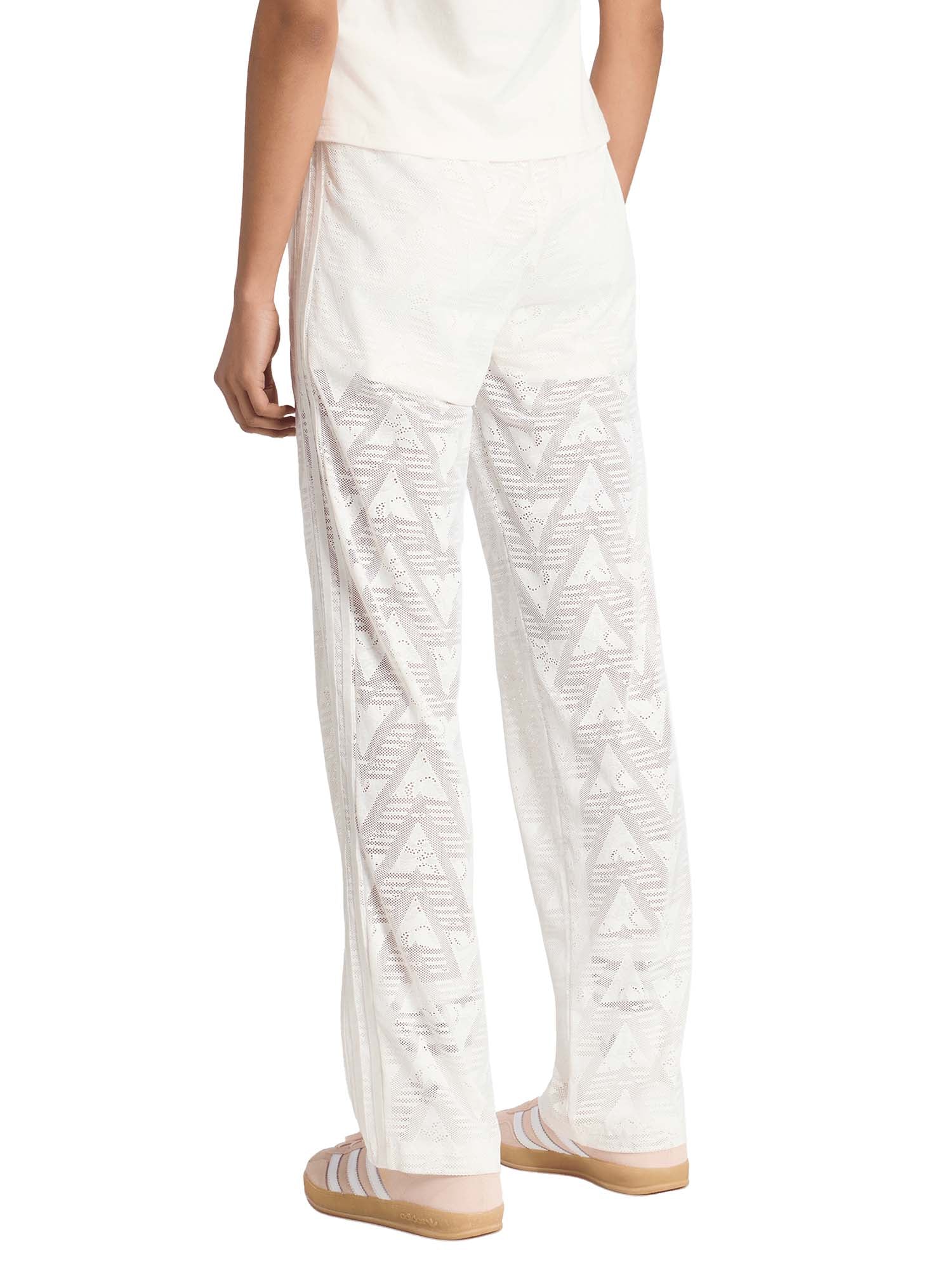Adidas Pantaloni della tuta con pizzo Firebird Classic Bianco