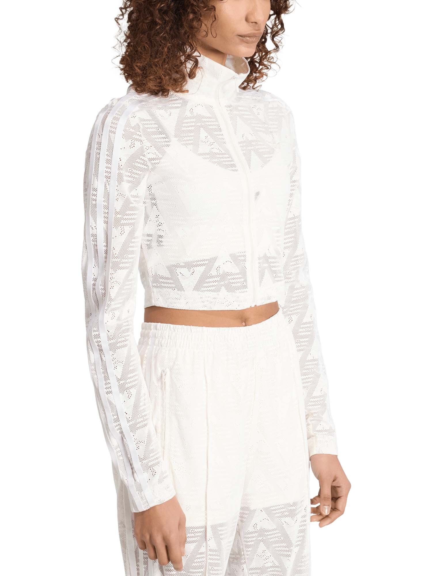 Adidas Top da allenamento in pizzo Firebird Bianco