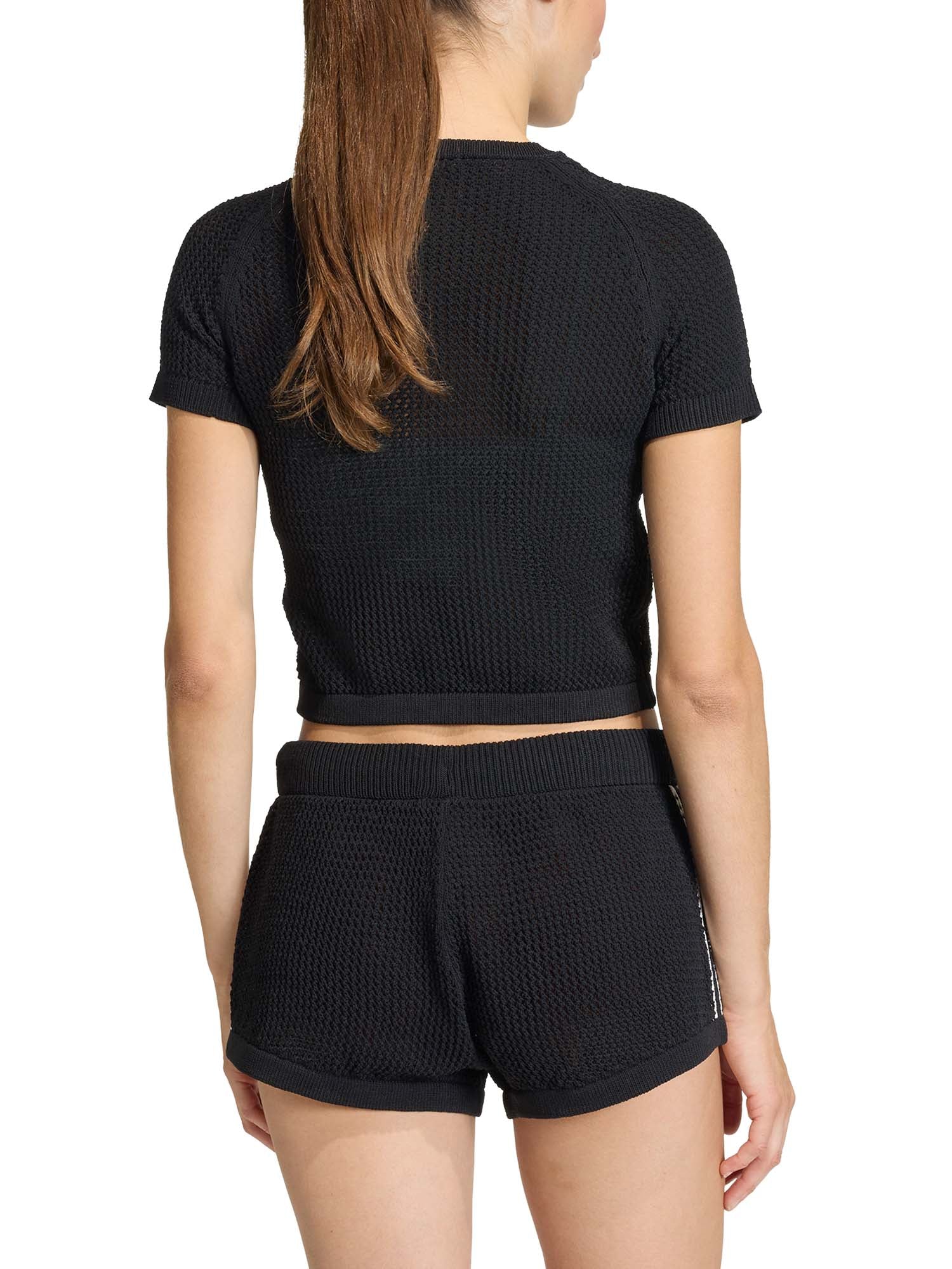 Adidas T-Shirt Knitted Crochet Cali Nero