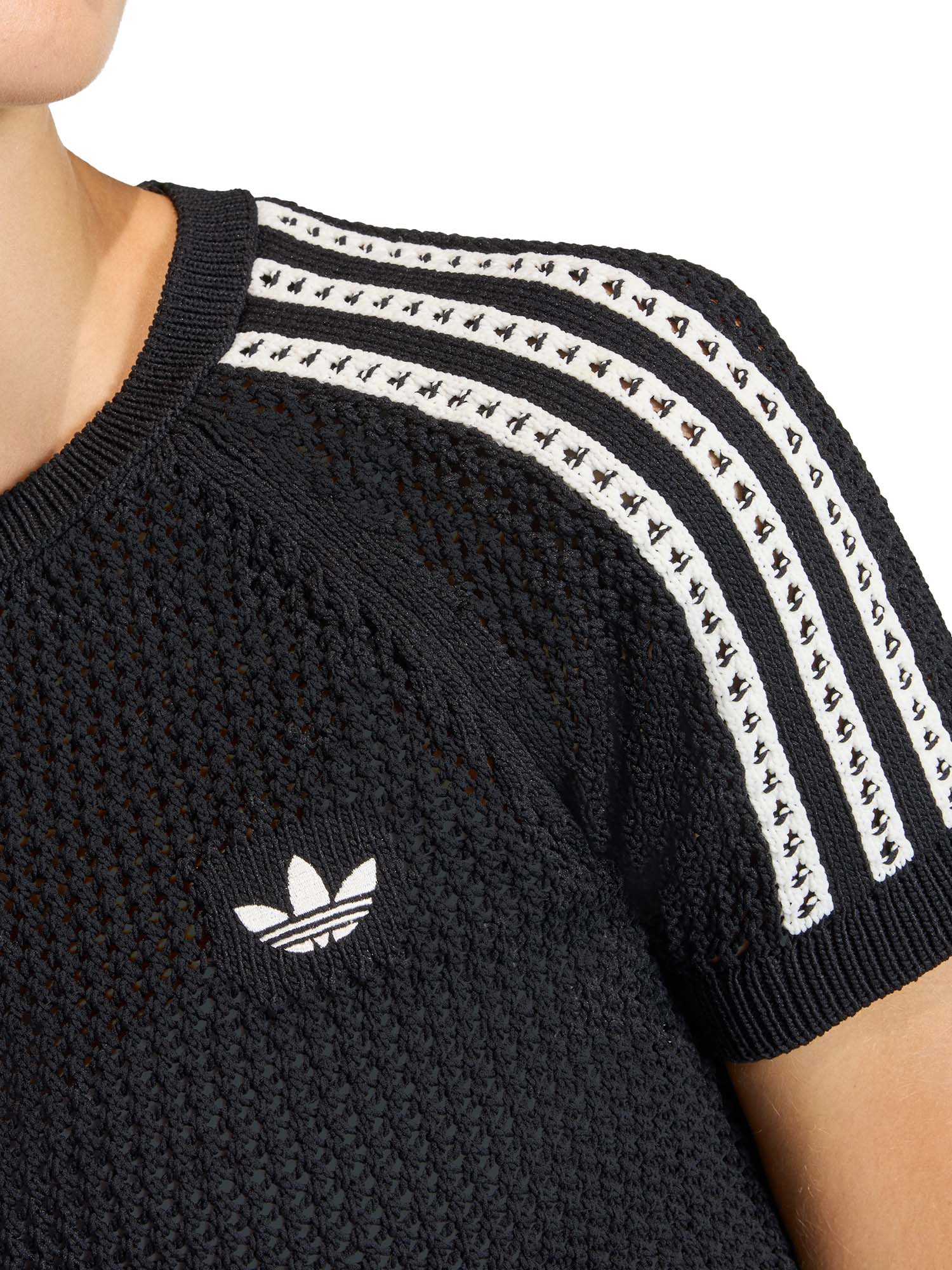 Adidas T-Shirt Knitted Crochet Cali Nero