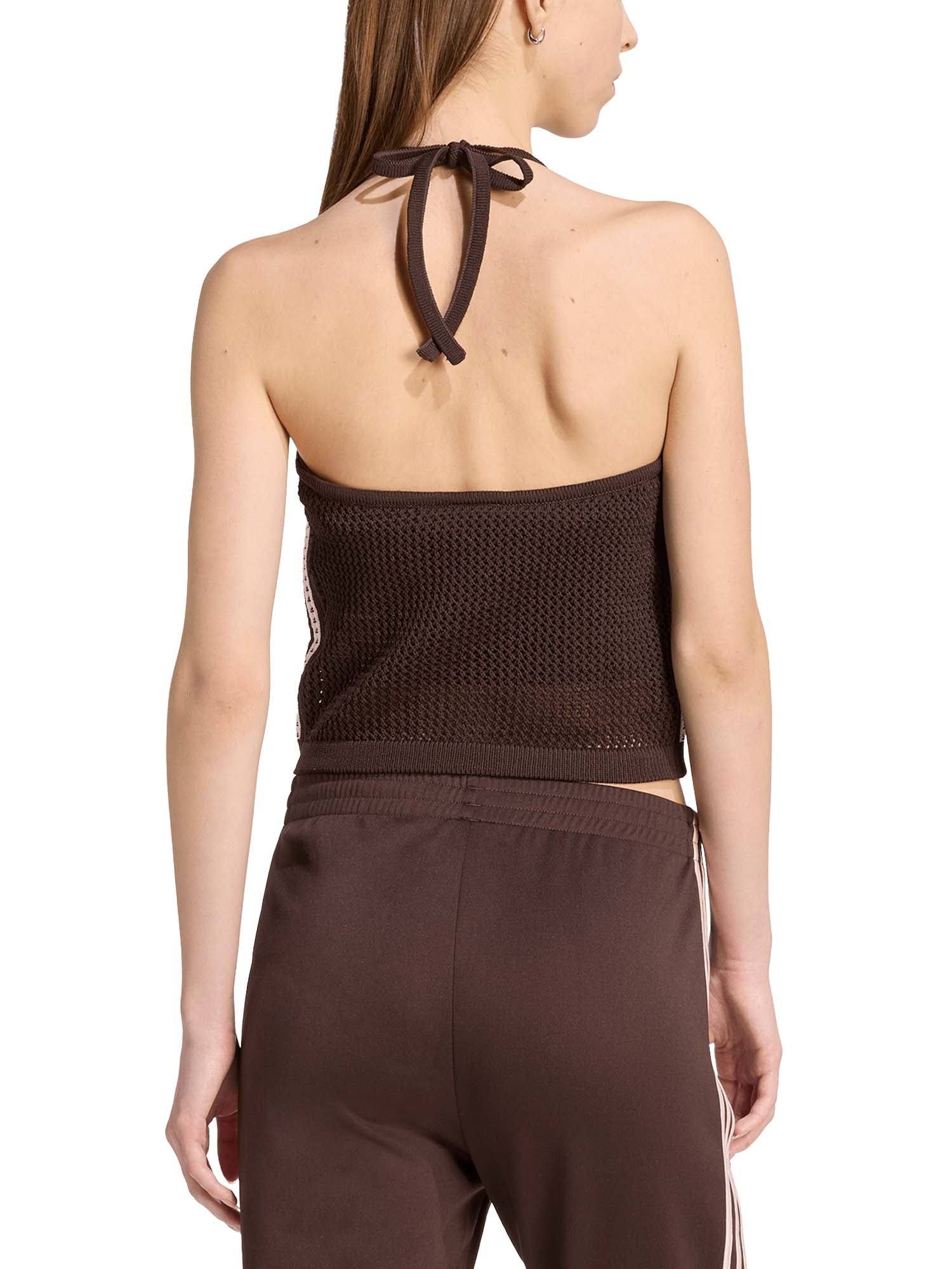 Adidas Top In Maglia Uncinetto Marrone