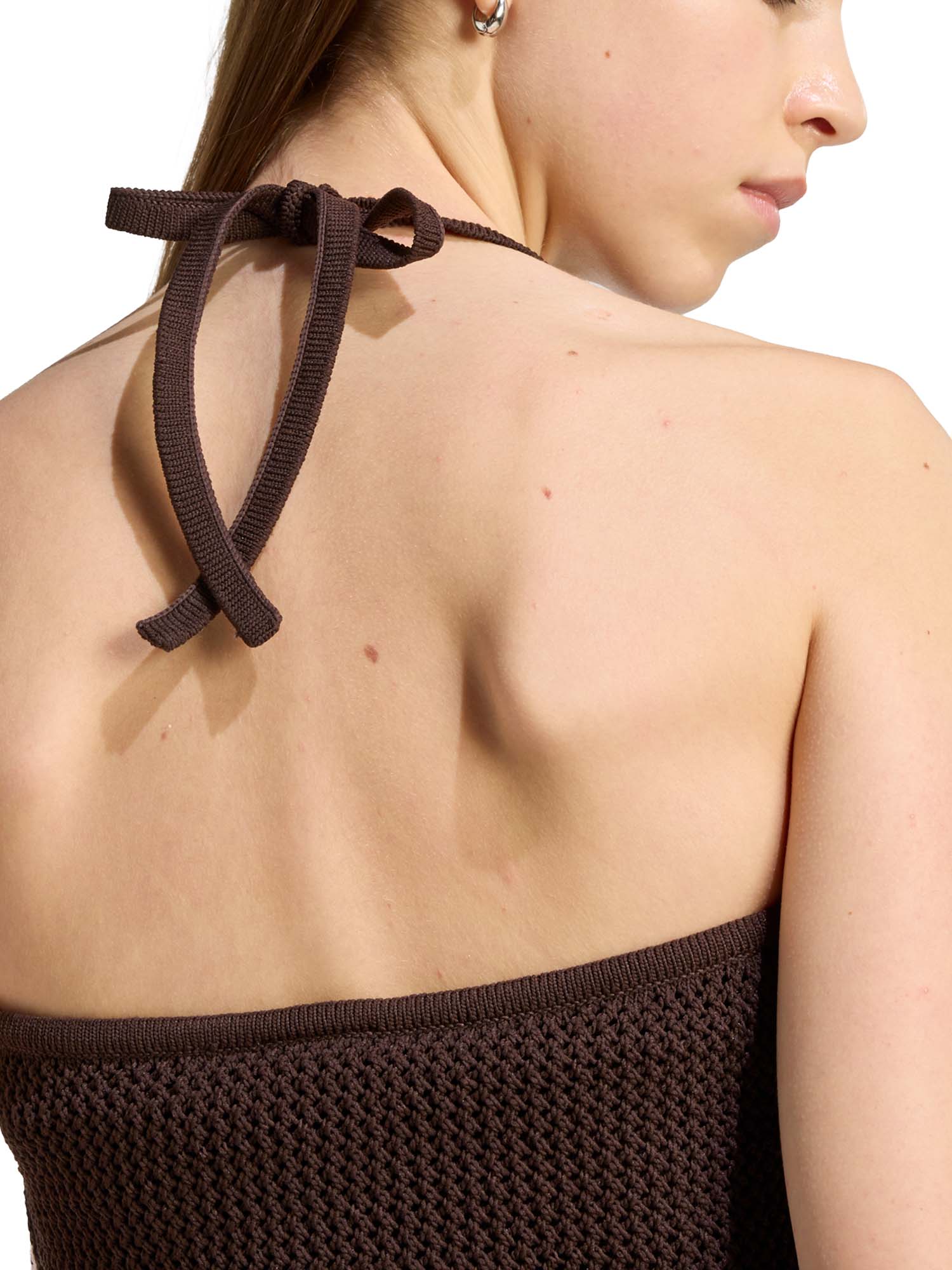 Adidas Top In Maglia Uncinetto Marrone