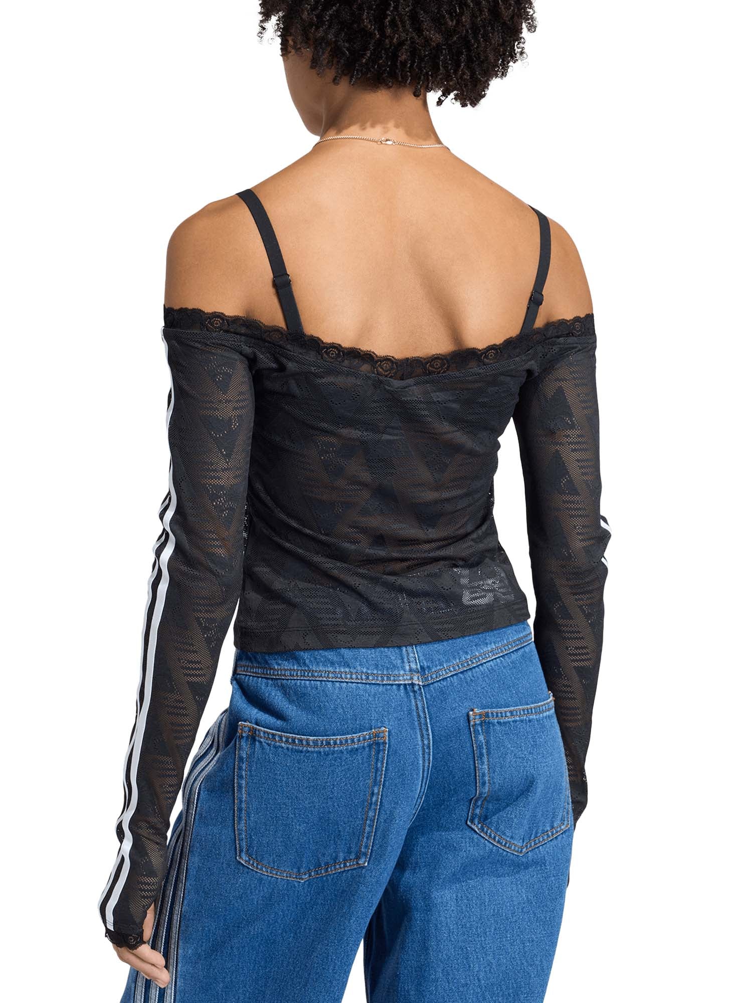 Adidas Top Lace Bardot Nero