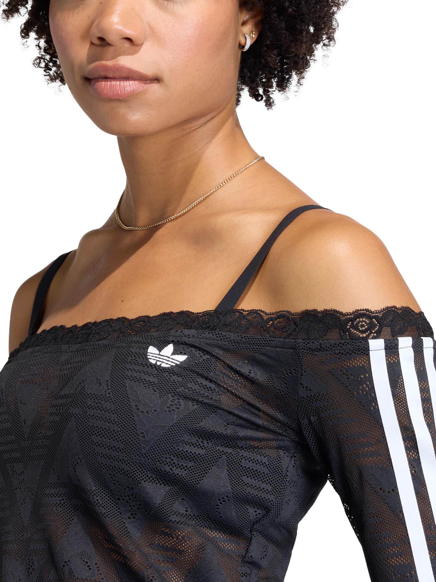 Adidas Top Lace Bardot Nero