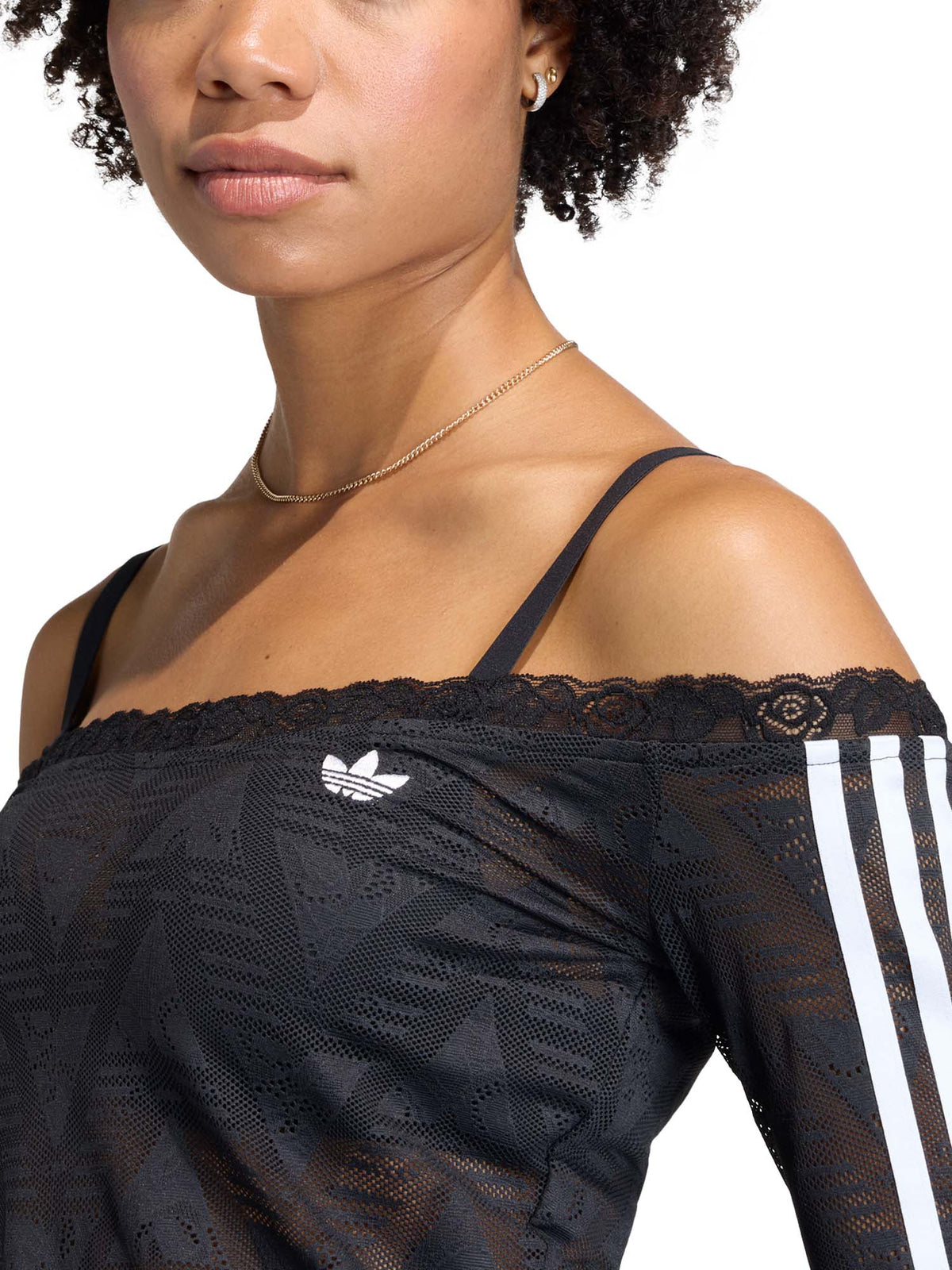 Adidas Top Lace Bardot Nero