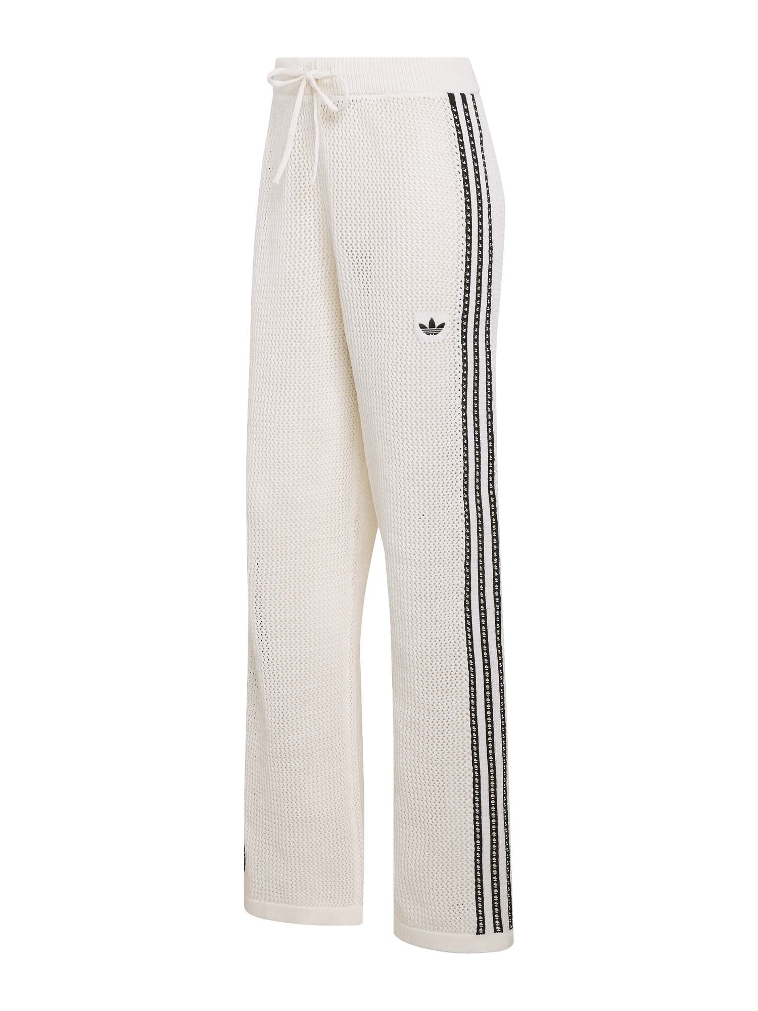 Adidas Track Pant Knitted Crochet Firebird Bianco