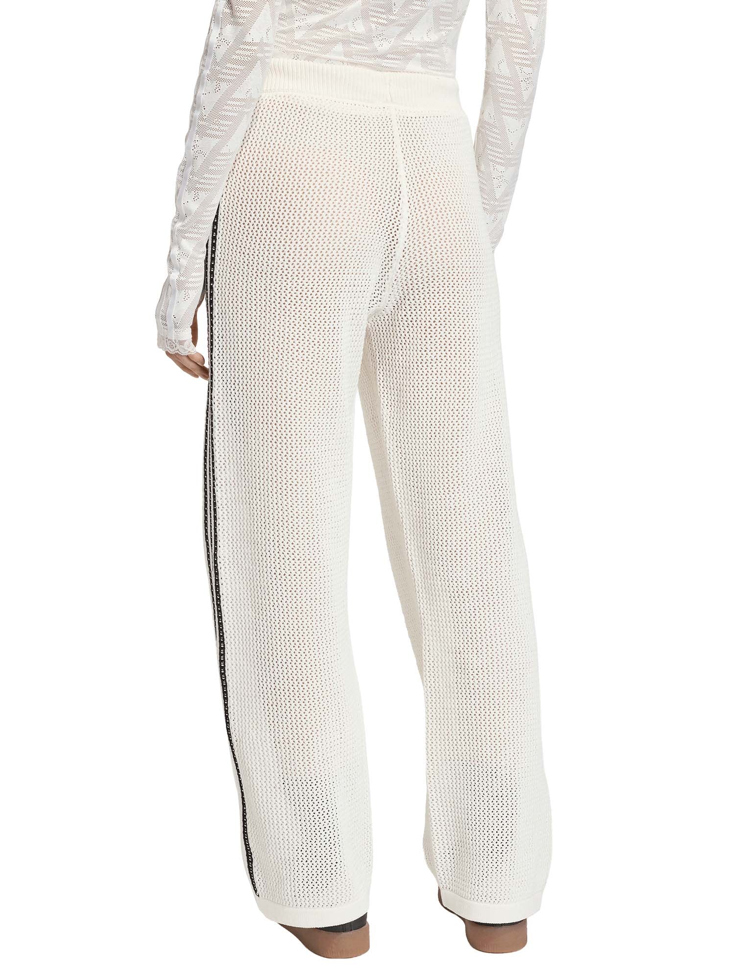 Adidas Track Pant Knitted Crochet Firebird Bianco