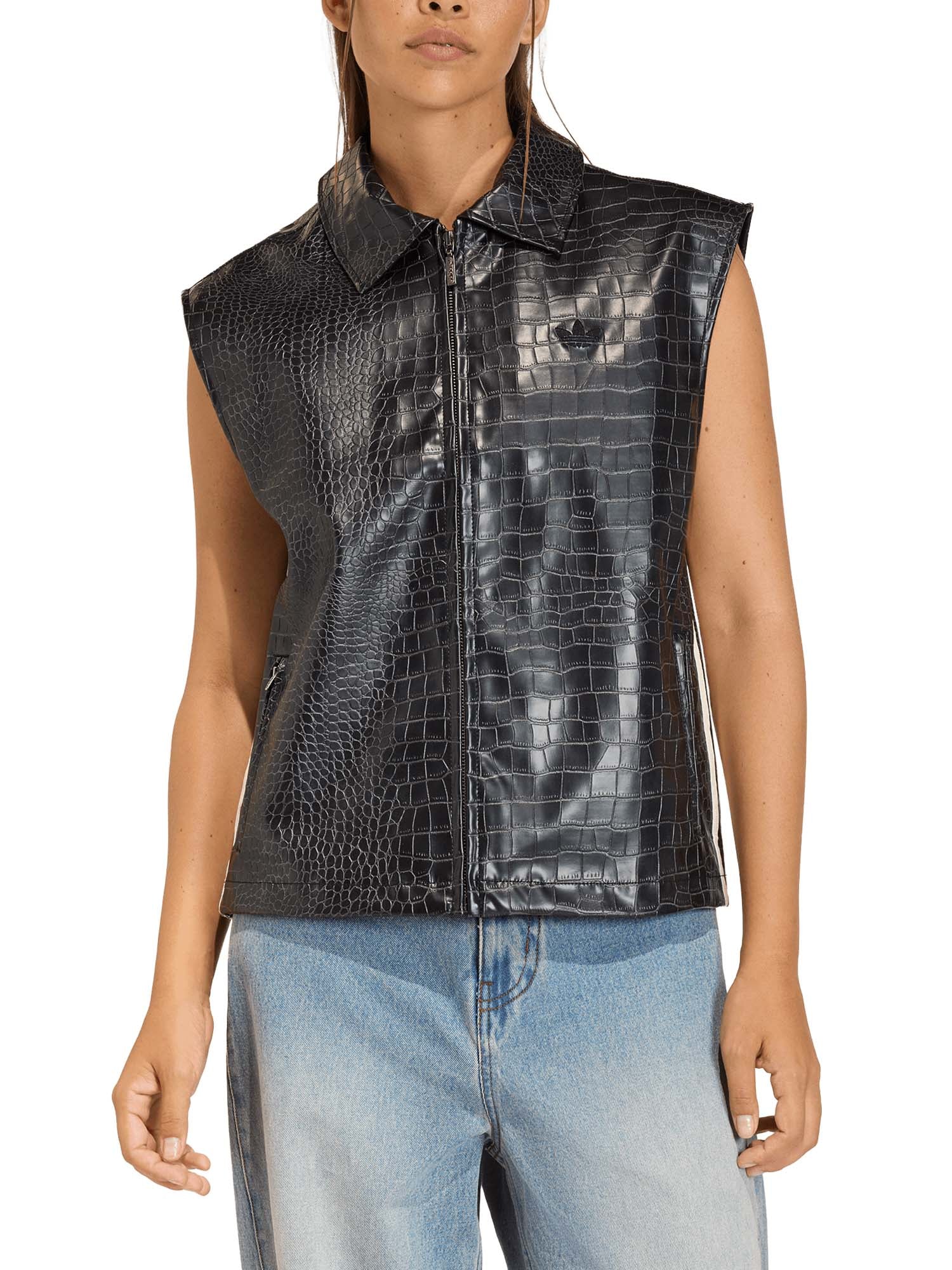 Adidas Gilet Pleather Nero