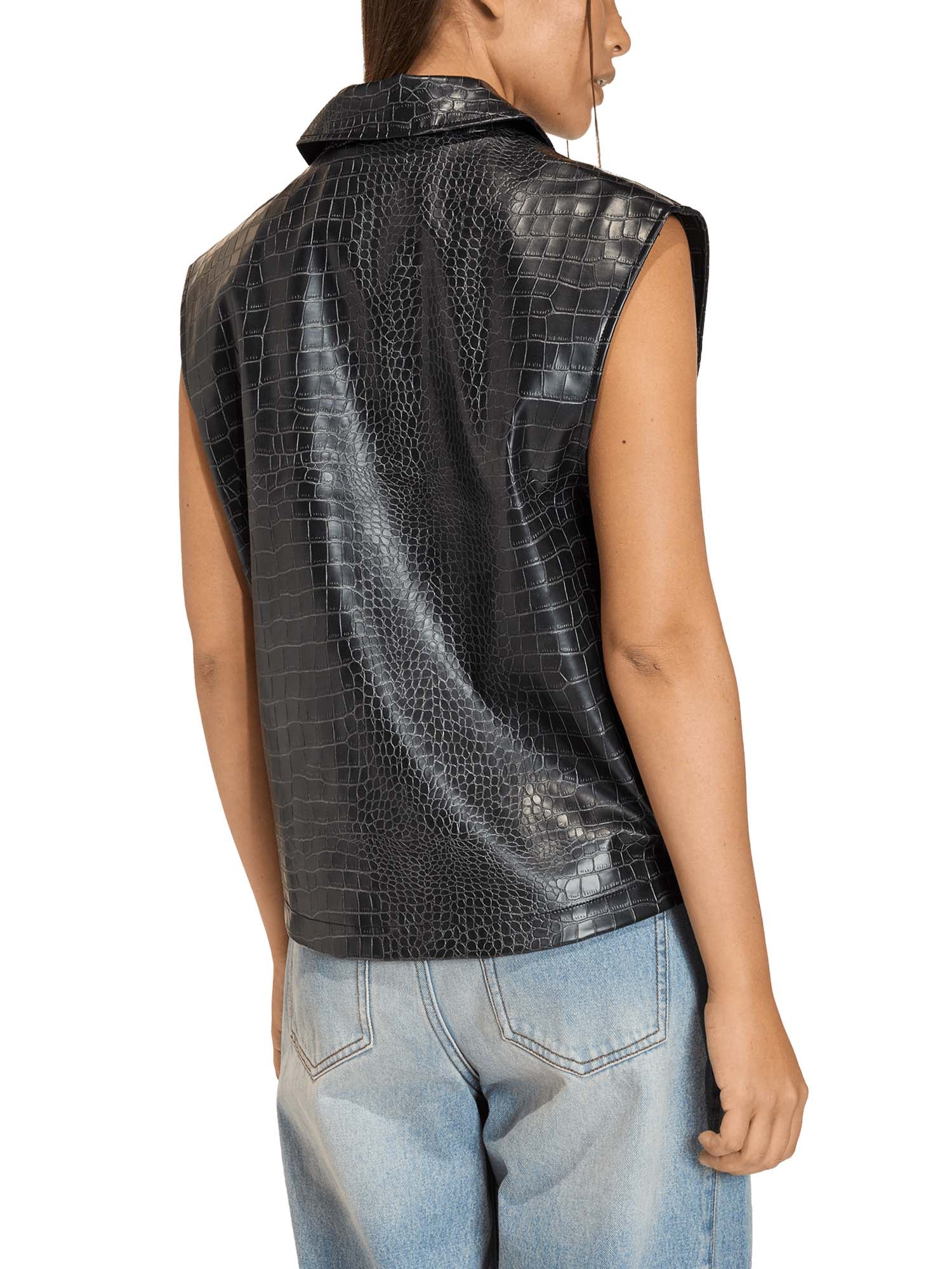 Adidas Gilet Pleather Nero