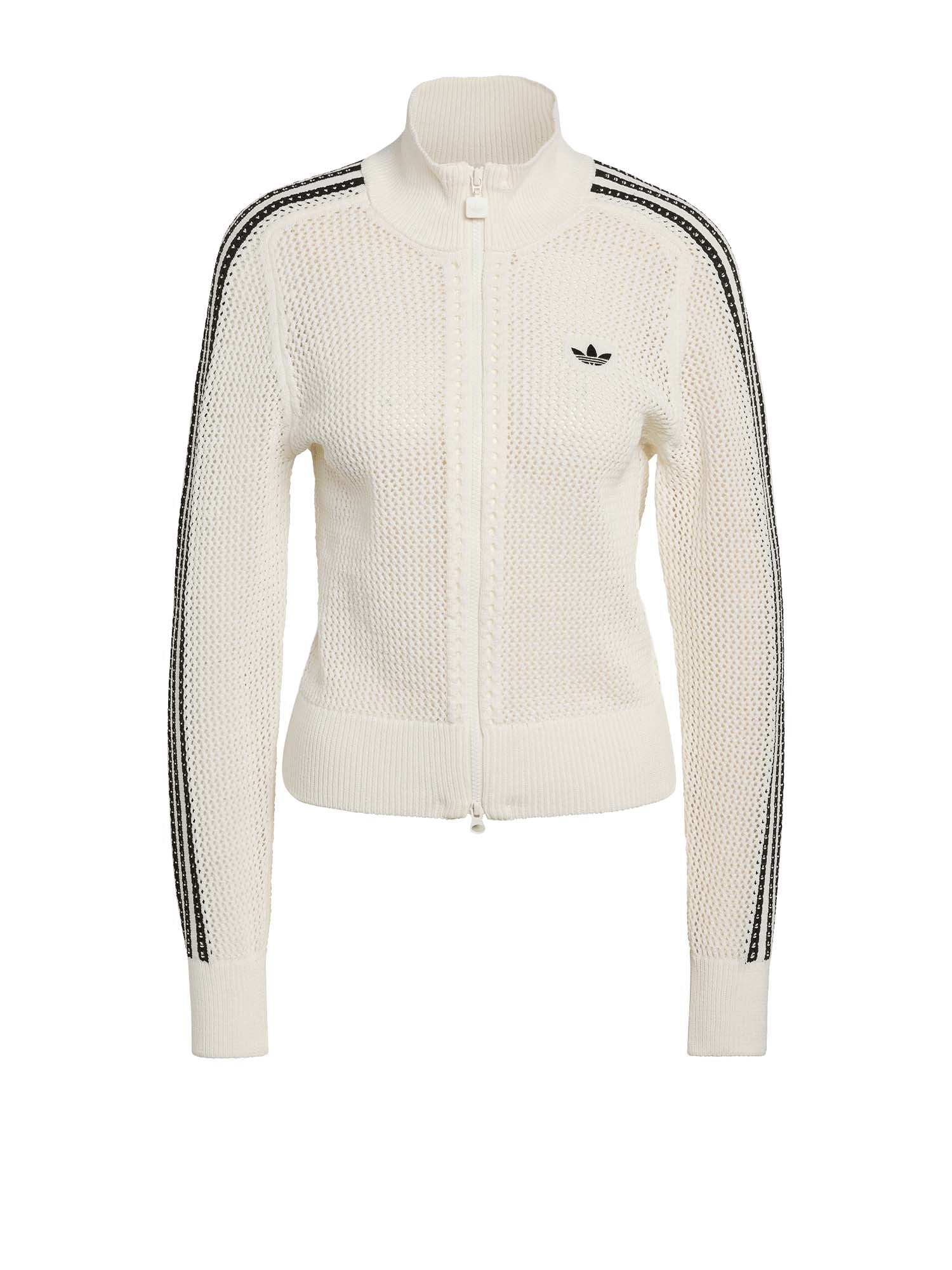 Adidas Track Top Firebird all'uncinetto Bianco