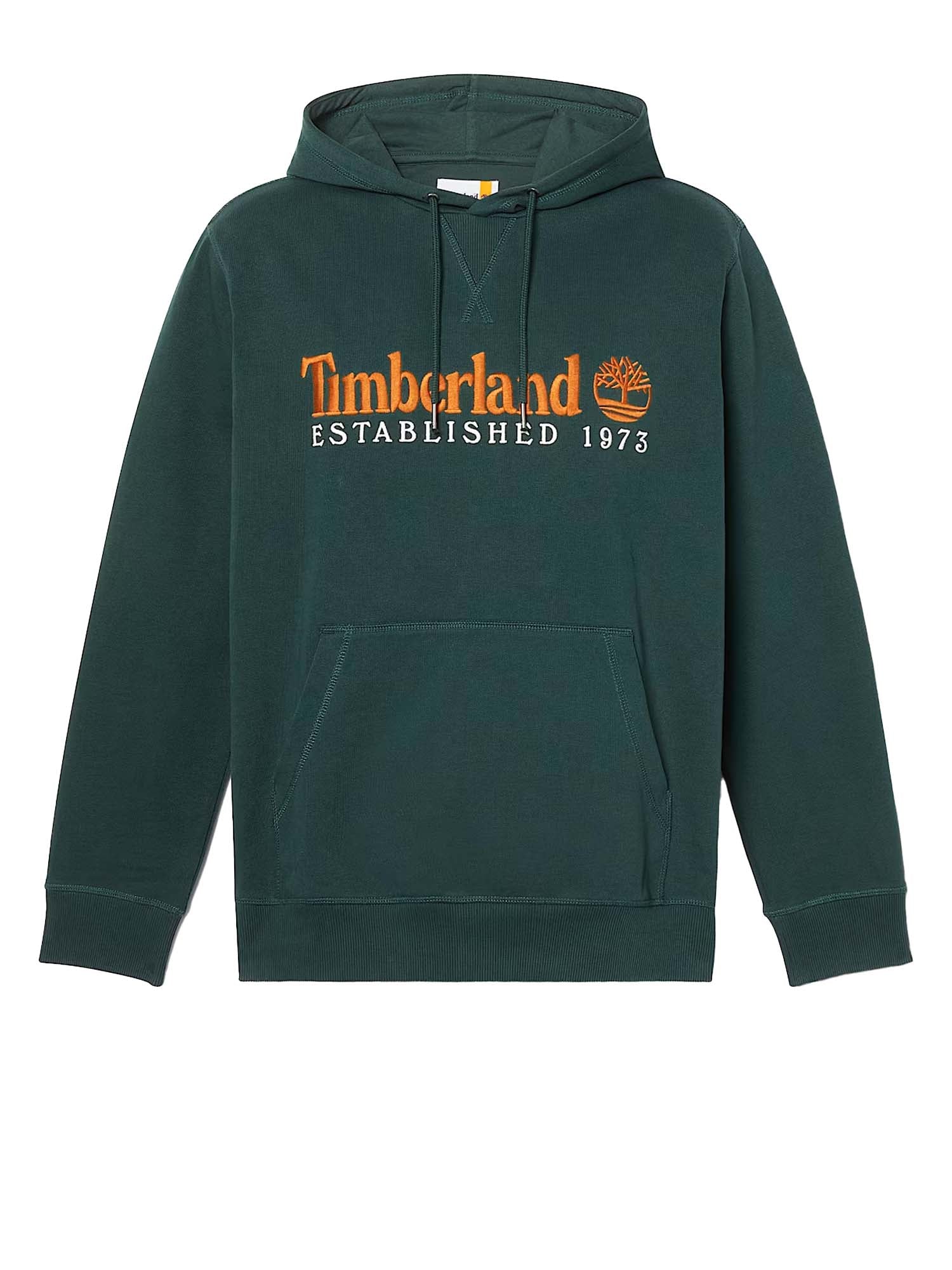 Timberland Felpa con cappuccio Loopback Established 1973 da uomo Verde