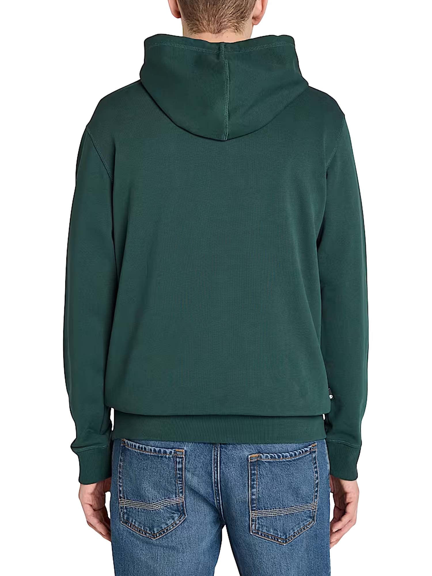 Timberland Felpa con cappuccio Loopback Established 1973 da uomo Verde