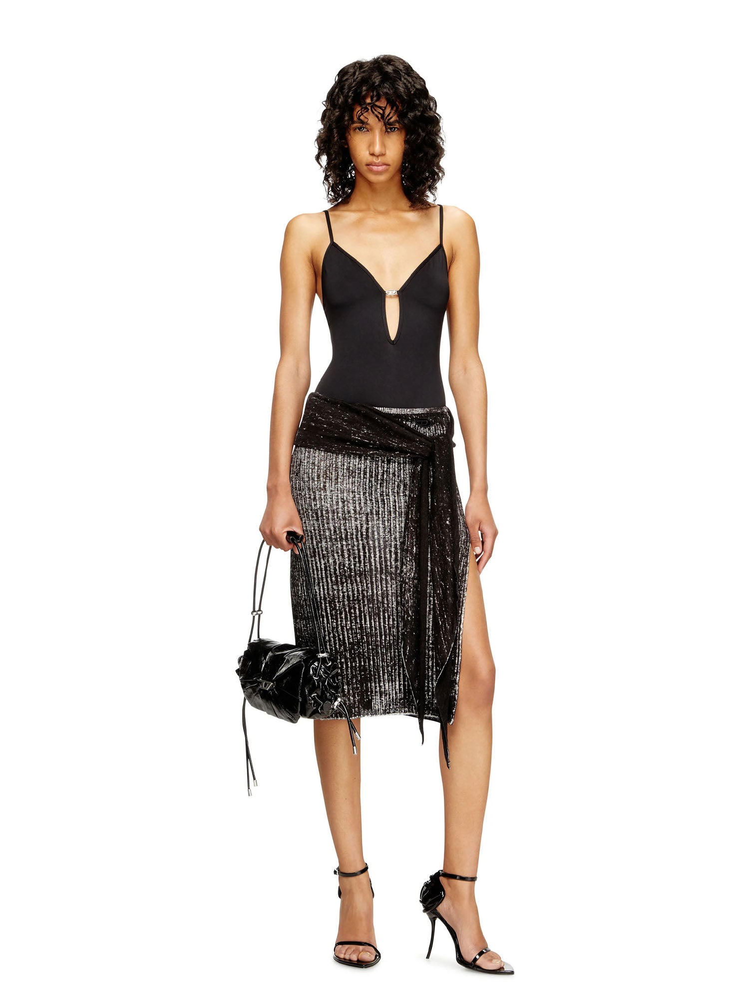 Diesel Ufby Oval  D Bodysuit Donna Nero