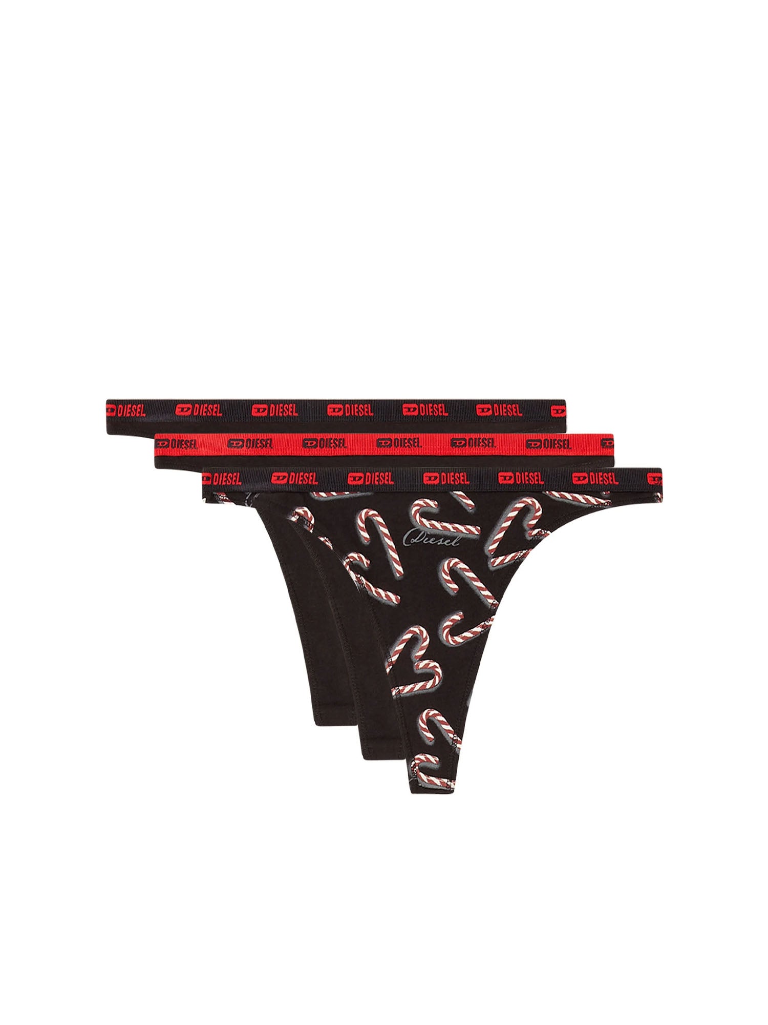 Diesel Stars Utlt 3Pack Perizoma Donna Nero