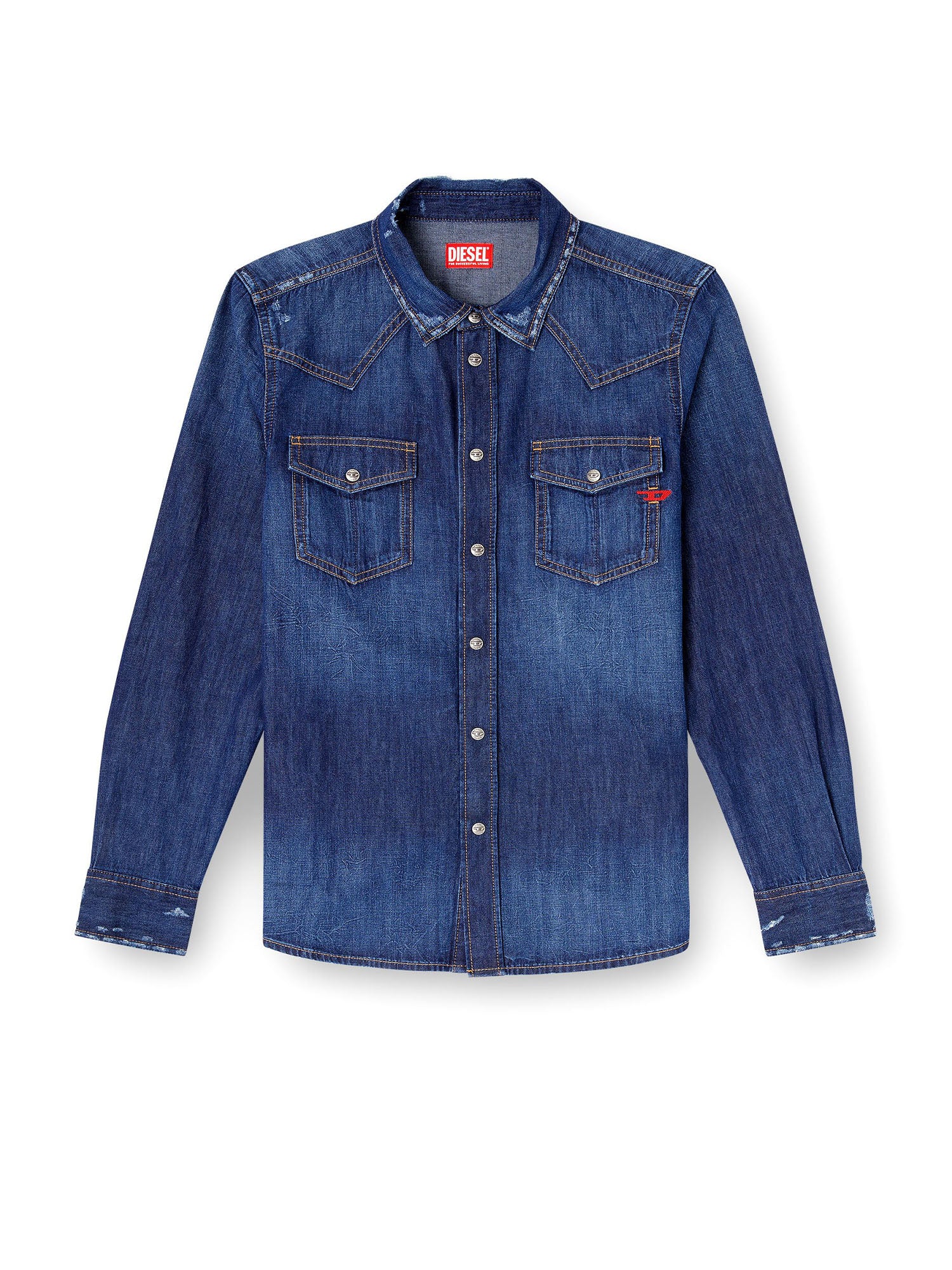 Diesel Camicia D-VEGA In Denim Blu