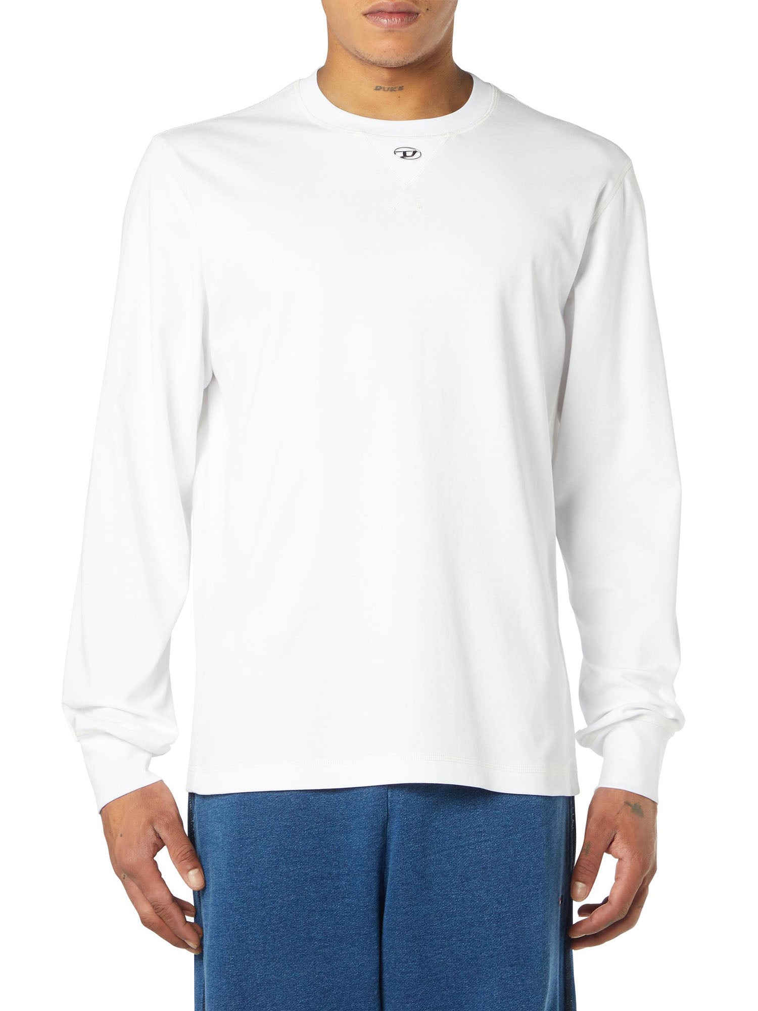 Diesel T-shirt Madjust LS TR Bianco