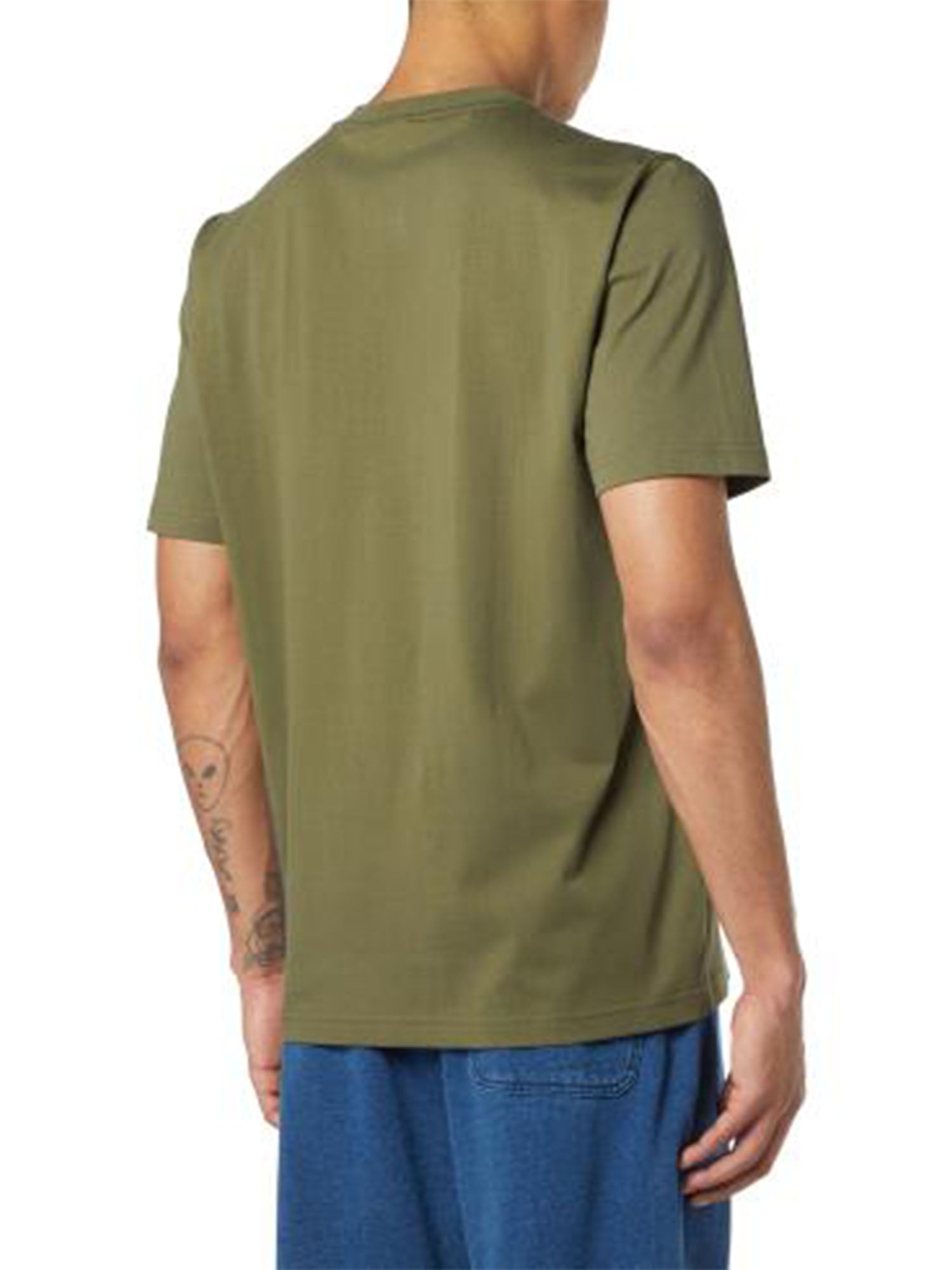 Diesel T-shirt con logo micro in metallo Verde