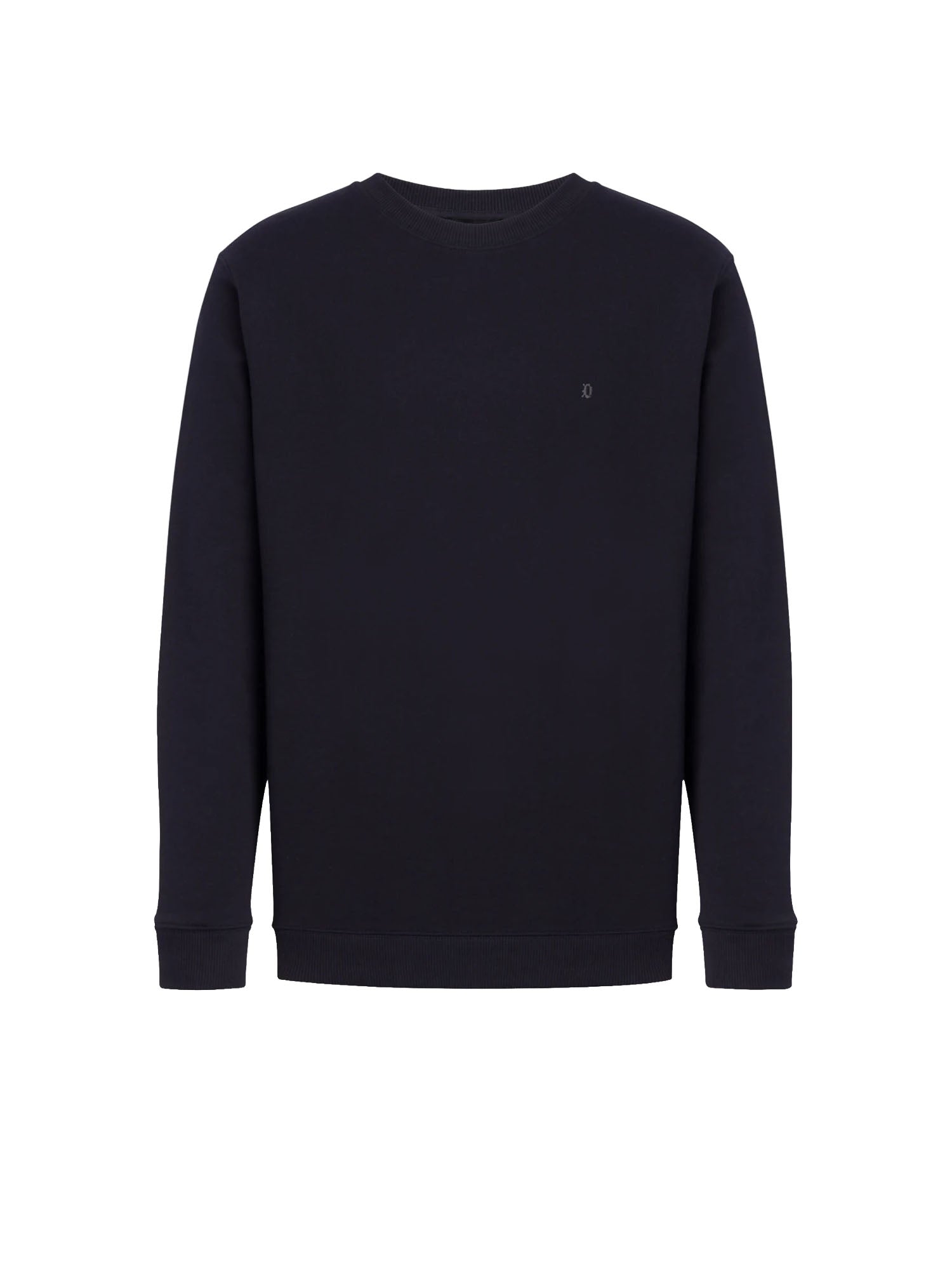 Dondup Felpa Girocollo Regular in Cotone Blu