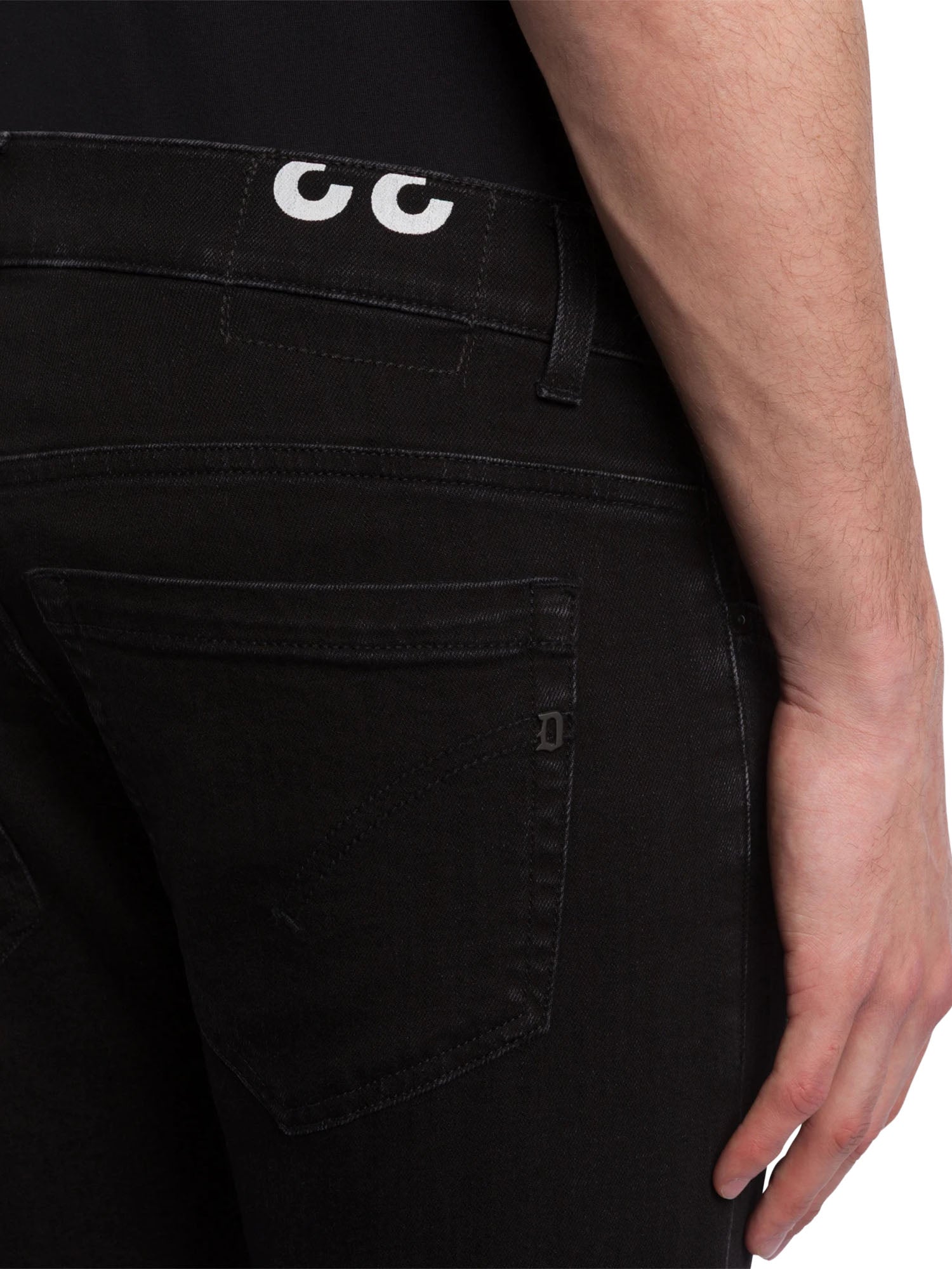 Dondup Jeans George skinny in denim stretch Nero