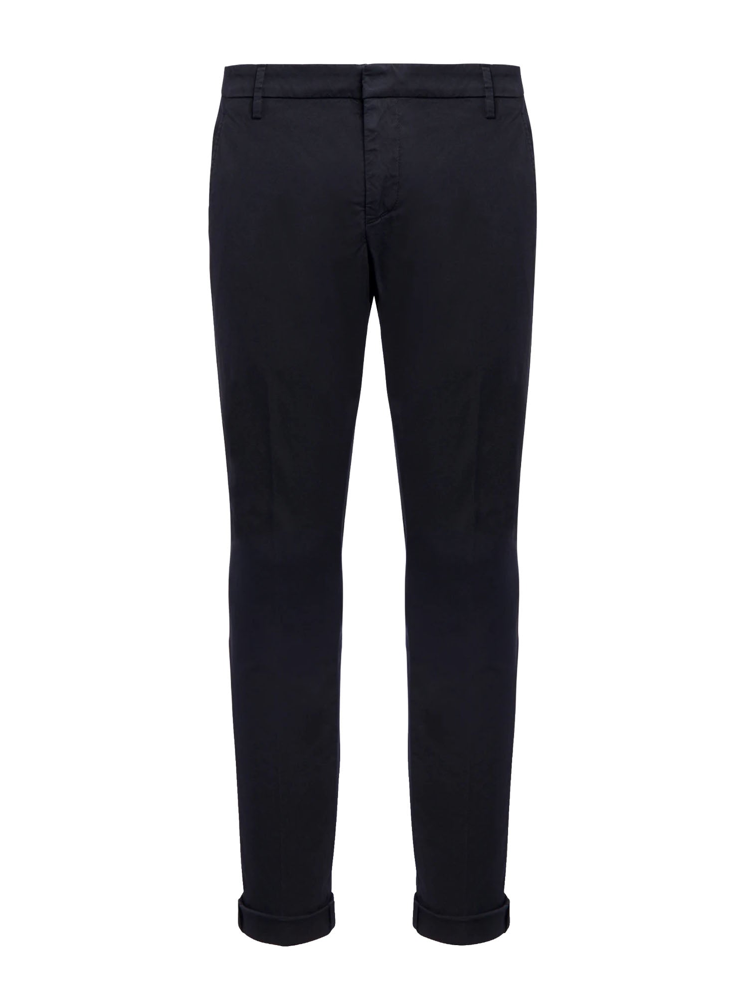 Dondup Pantaloni Gaubert slim in gabardina compact Blu