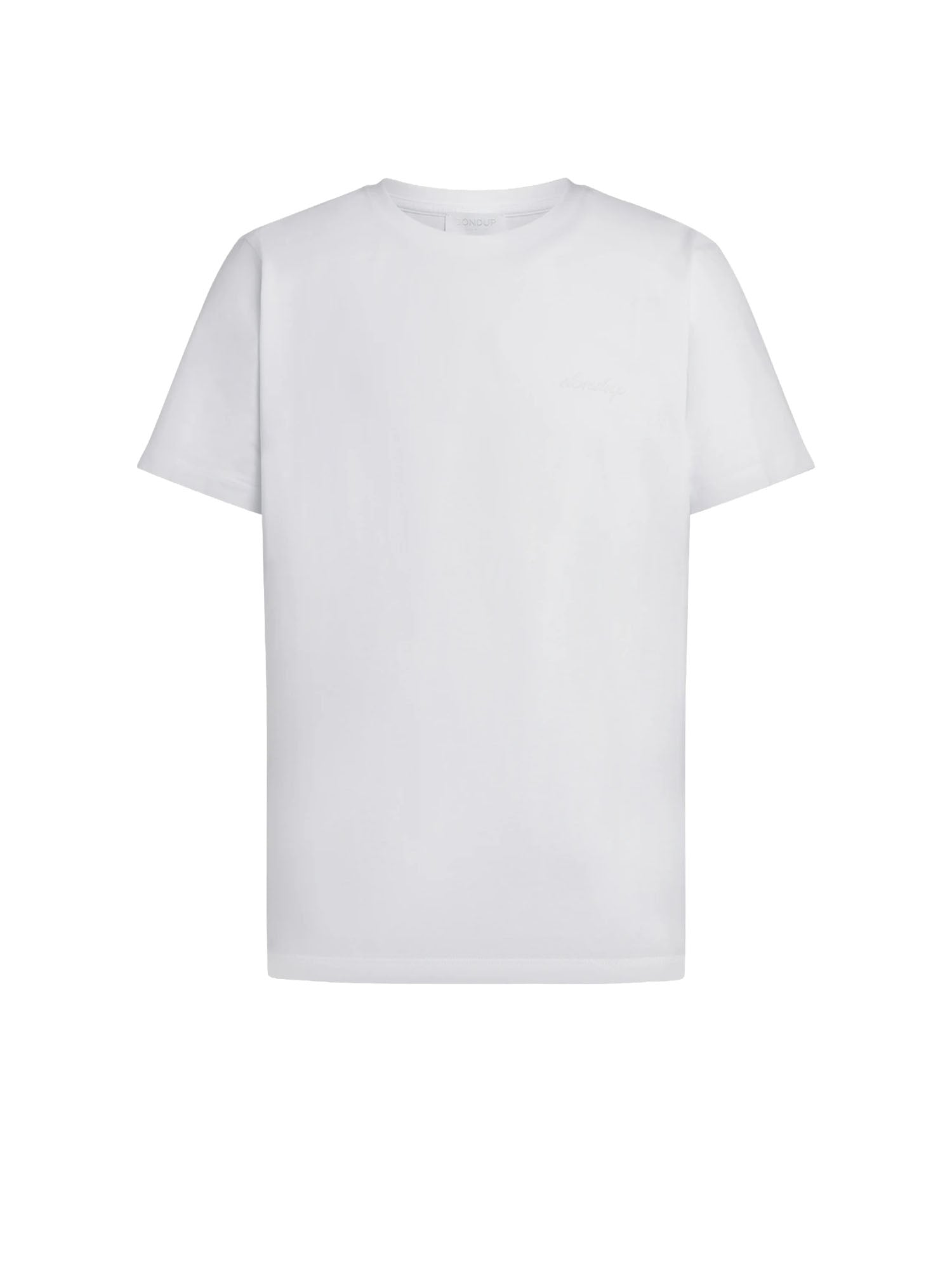 Dondup T-shirt girocollo regular in jersey Bianco