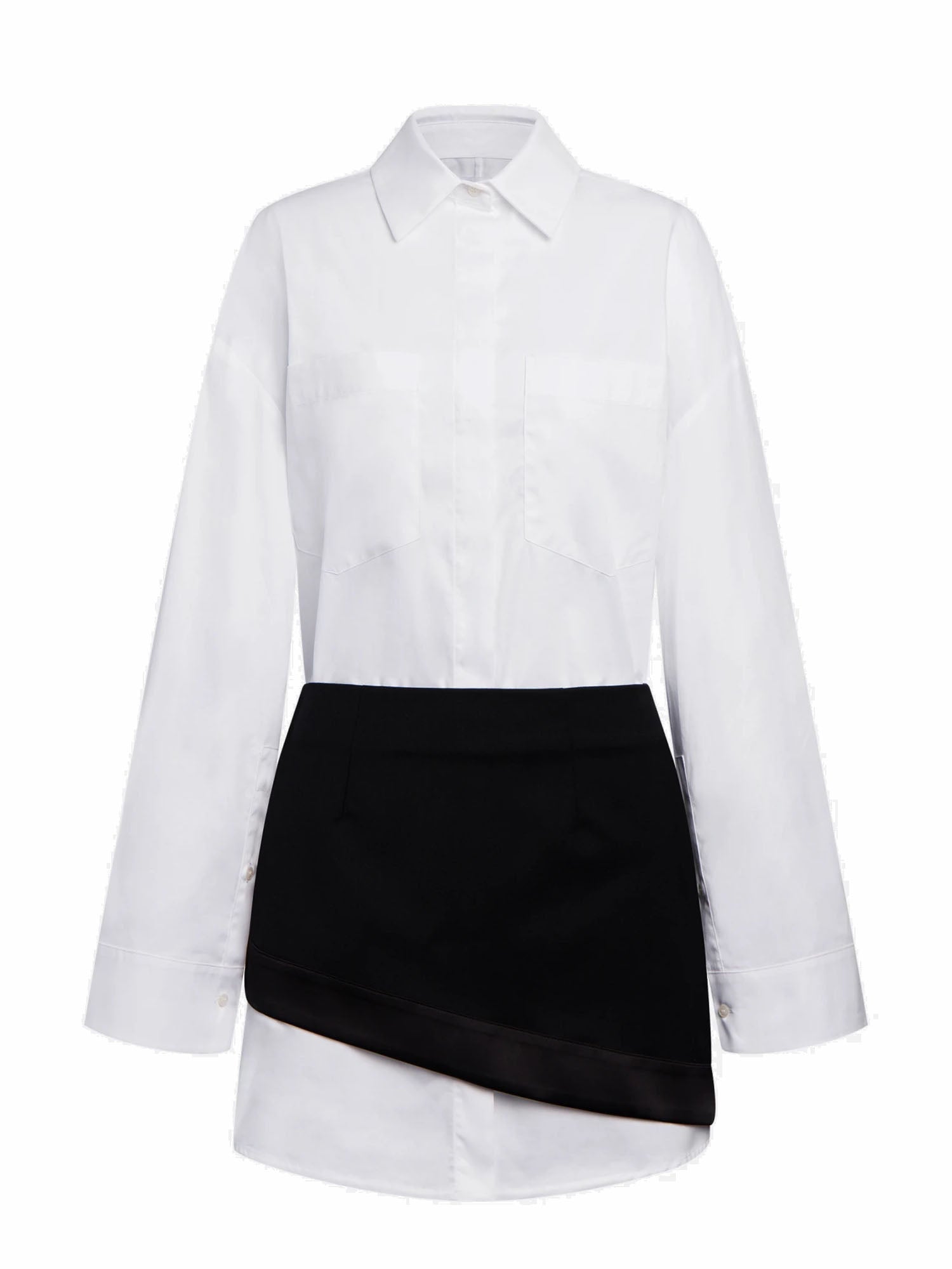 Dondup Abito Corto in Gabardina Bianco