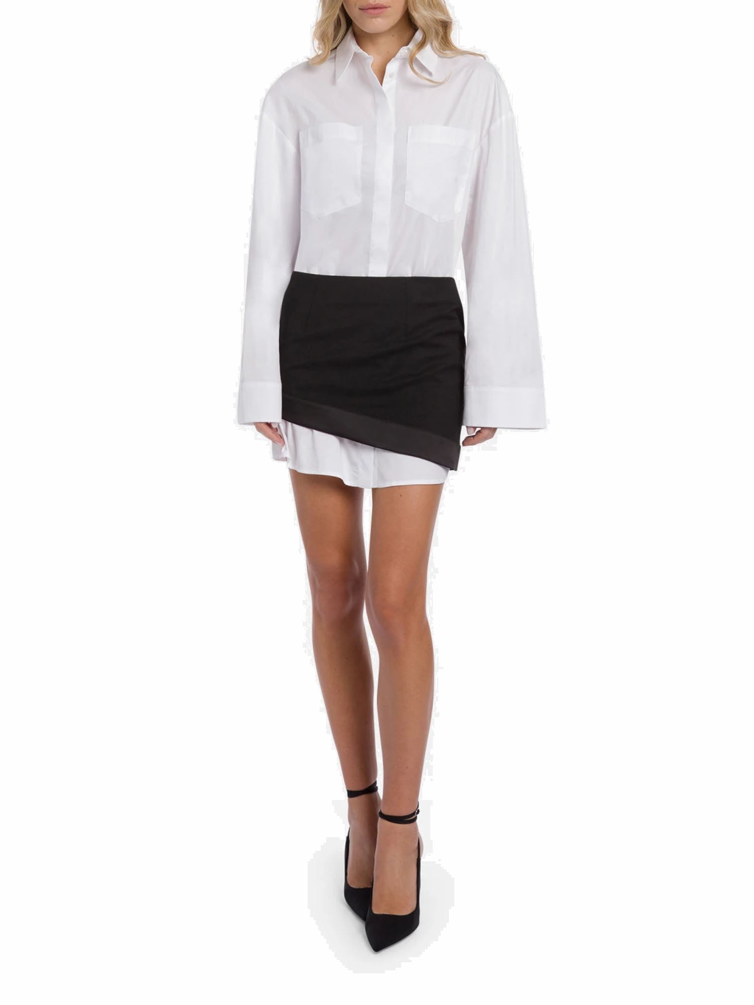 Dondup Abito Corto in Gabardina Bianco