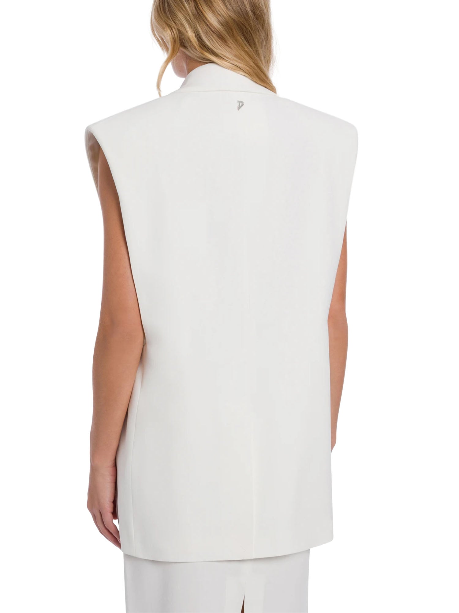 Dondup Gilet Doppiopetto Over Bianco