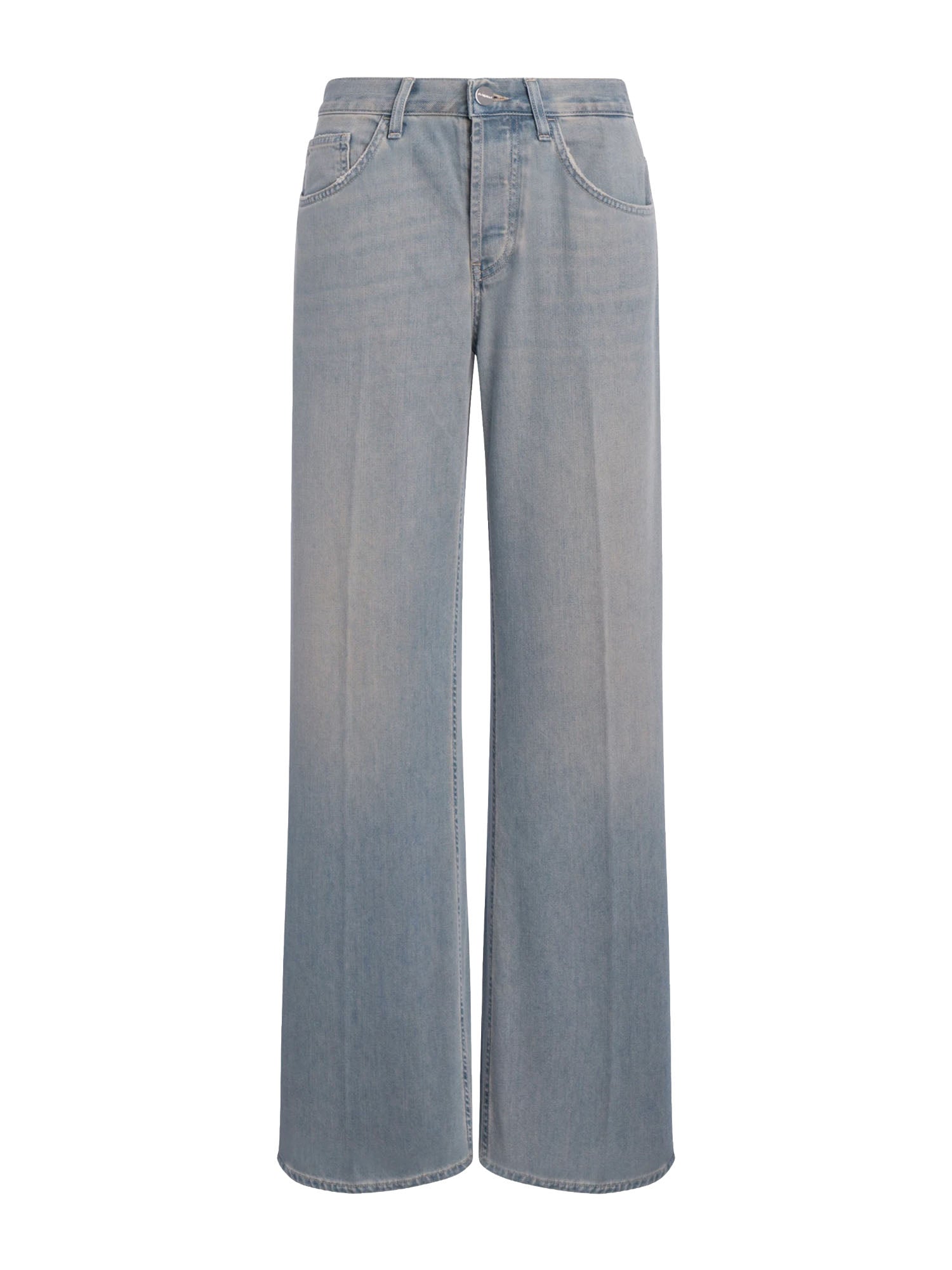 Dondup Jeans Jacklyn wide leg in denim fisso Blu