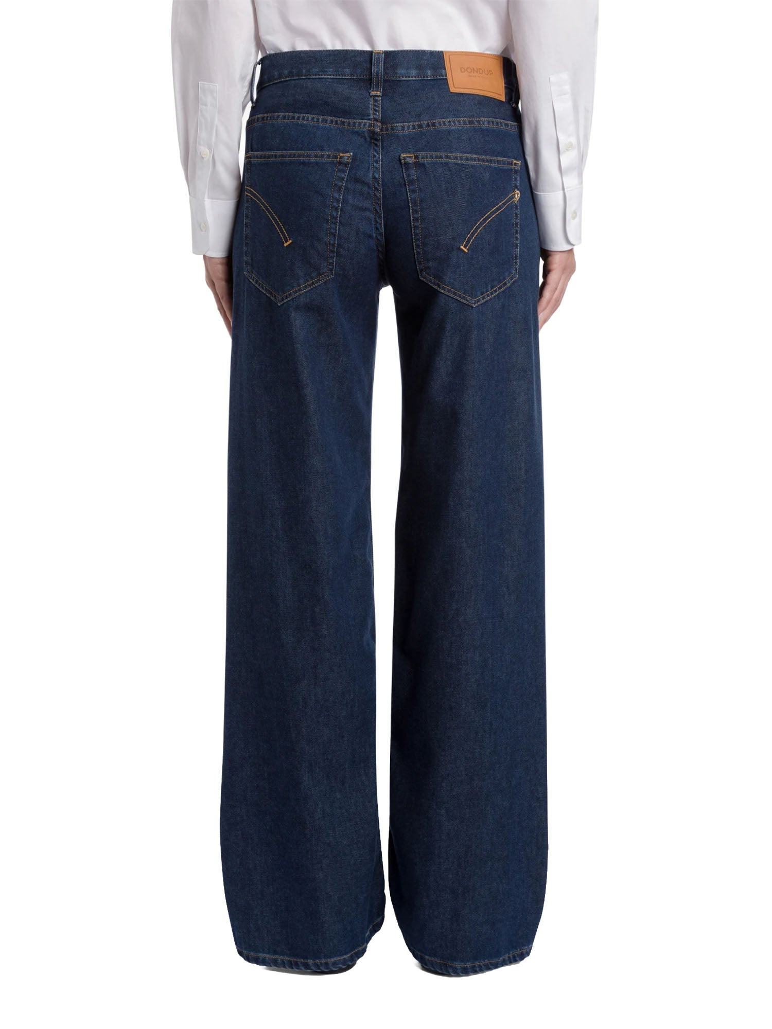 Dondup Jeans Jacklyn Wide Leg in Denim Blu