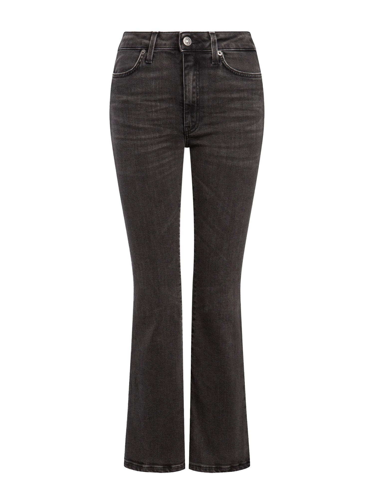 Dondup Jeans Mandy super skinny bootcut in denim stretch riciclato Nero