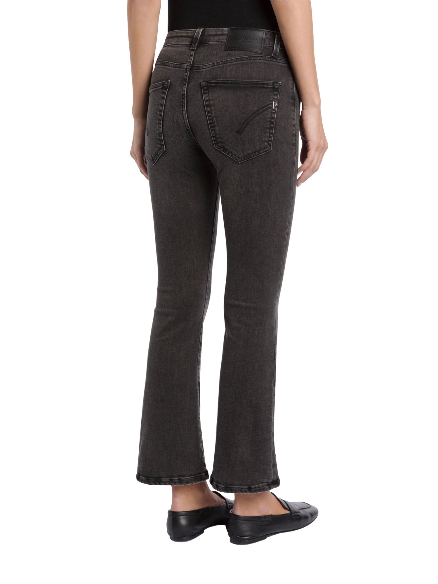 Dondup Jeans Mandy super skinny bootcut in denim stretch riciclato Nero