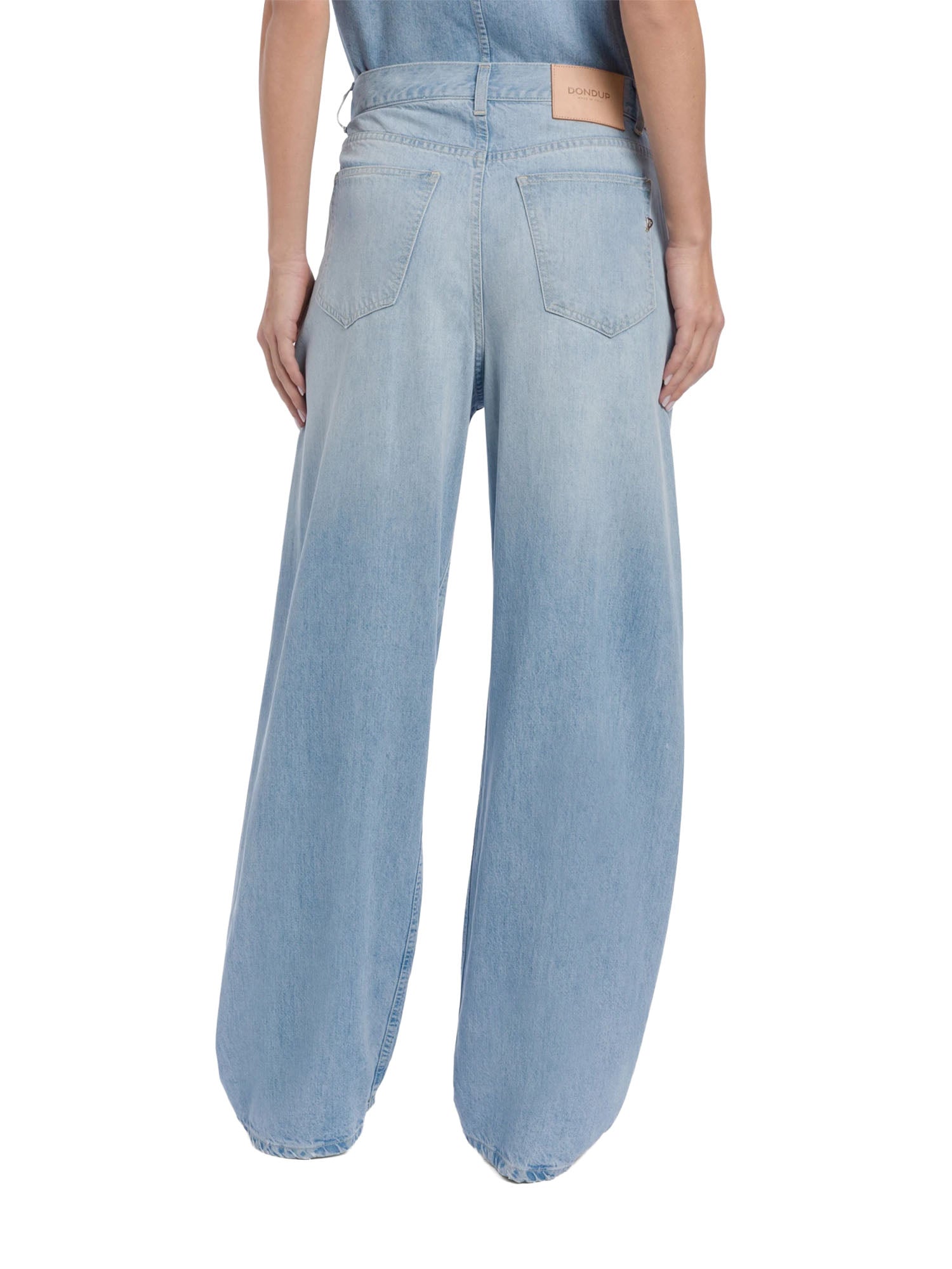 Dondup Jeans Alek loose in denim fisso lyocell Blu