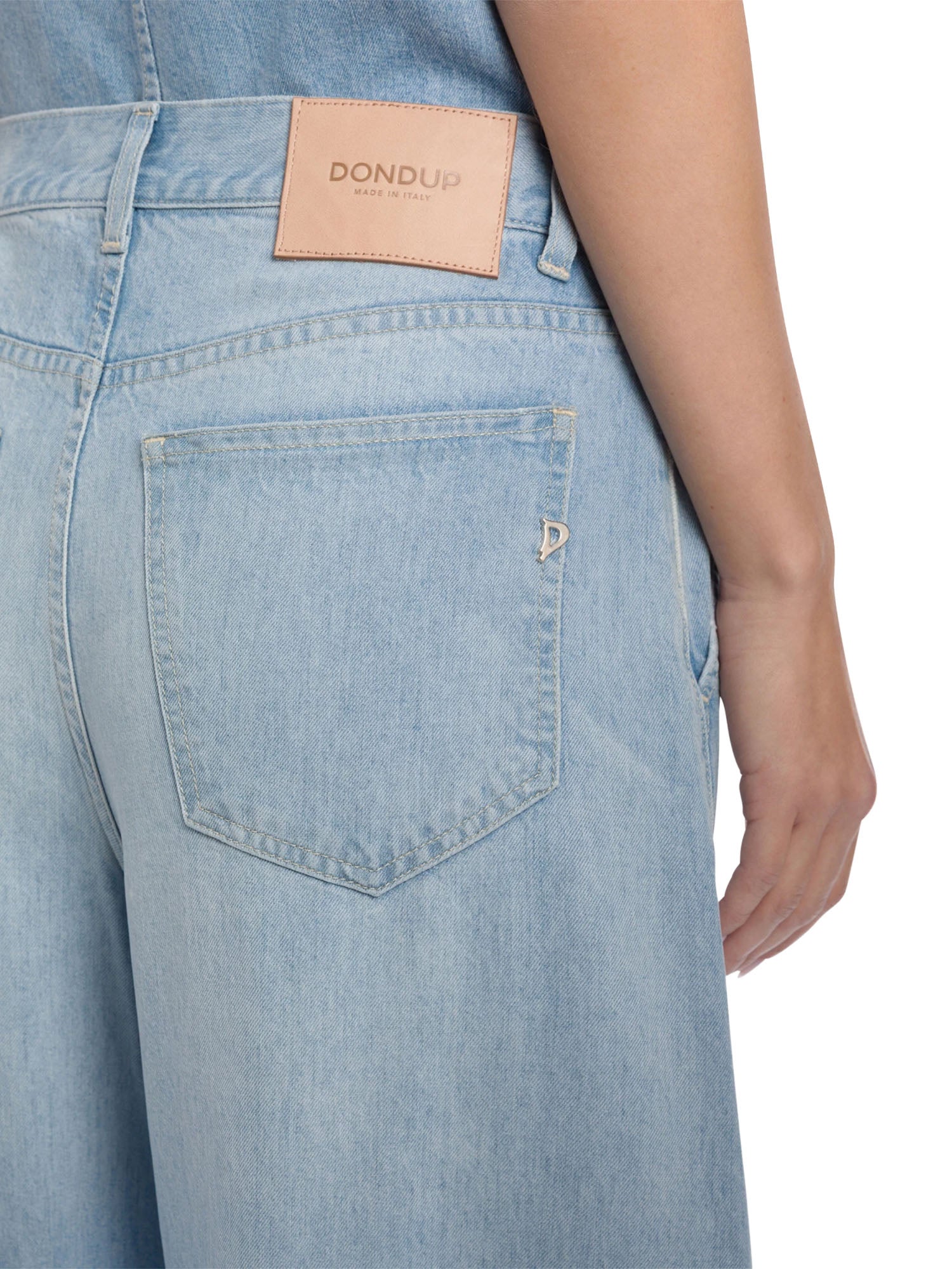 Dondup Jeans Alek loose in denim fisso lyocell Blu