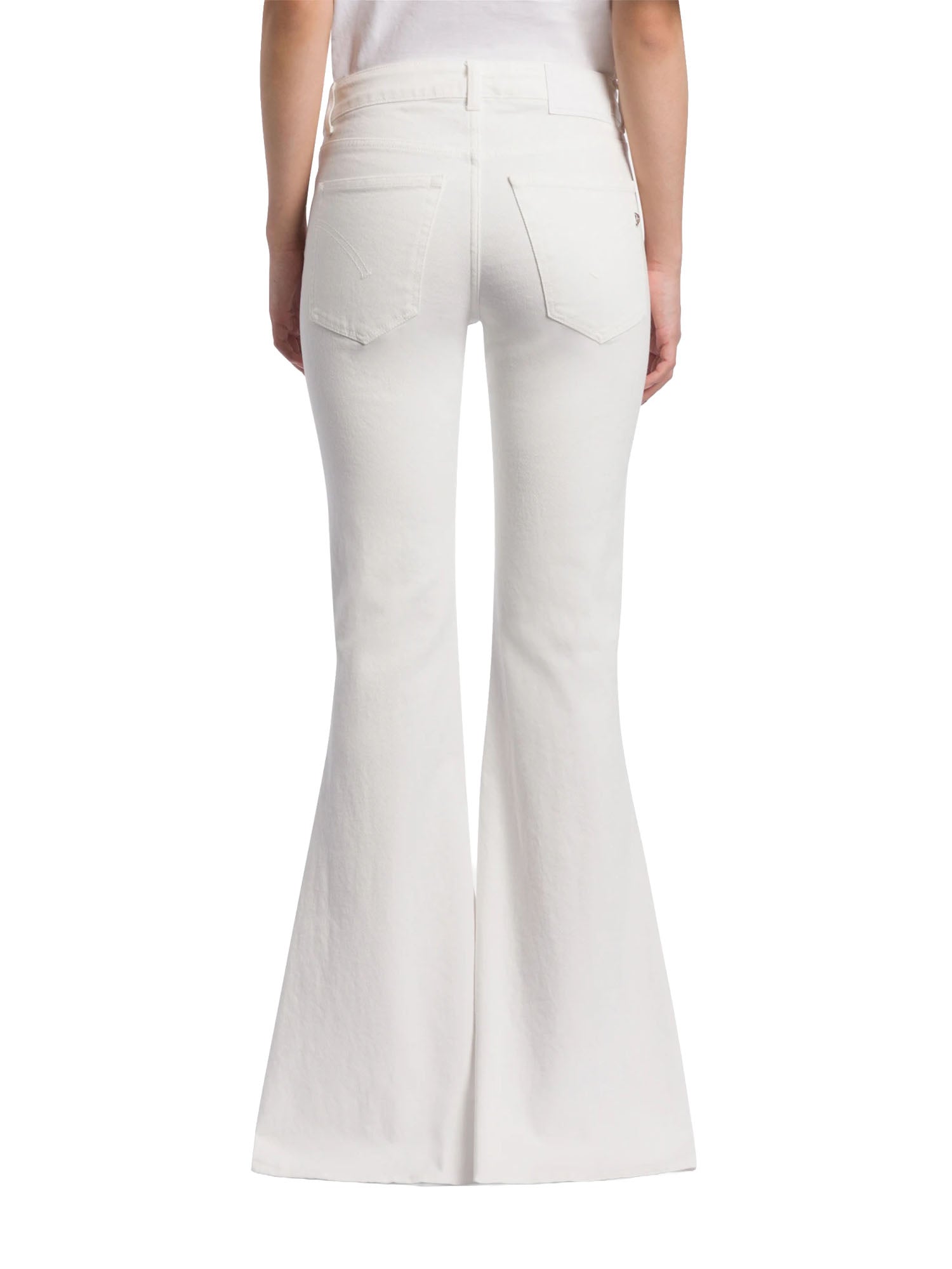 Dondup Jeans Karen super skinny bootcut in bull stretch Bianco