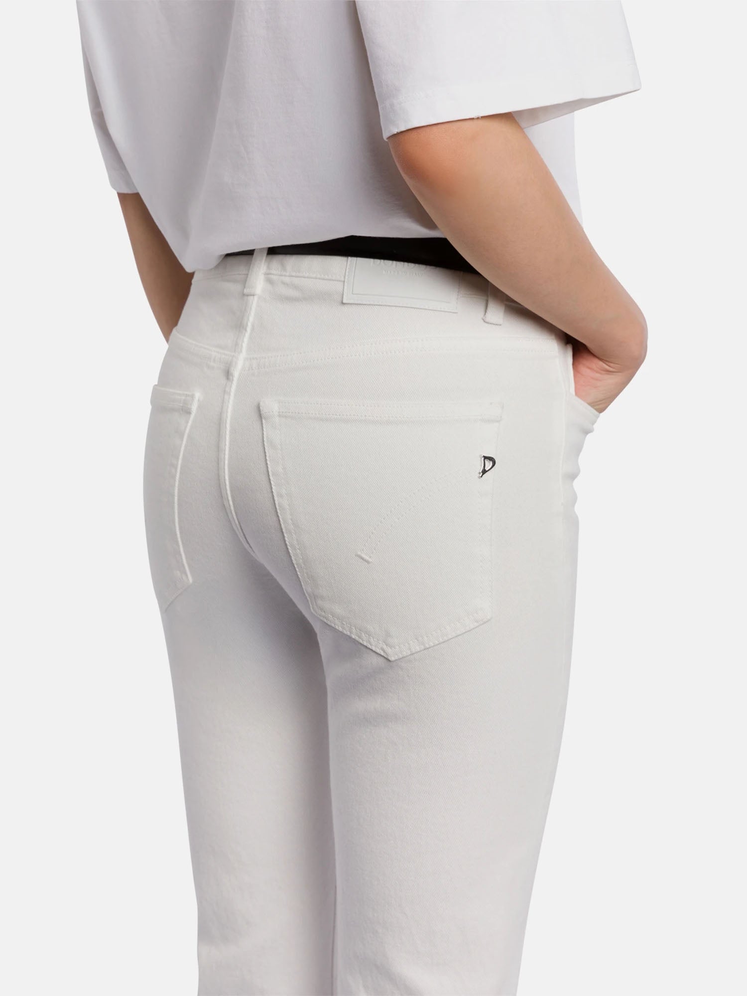 Dondup Jeans Karen super skinny bootcut in bull stretch Bianco
