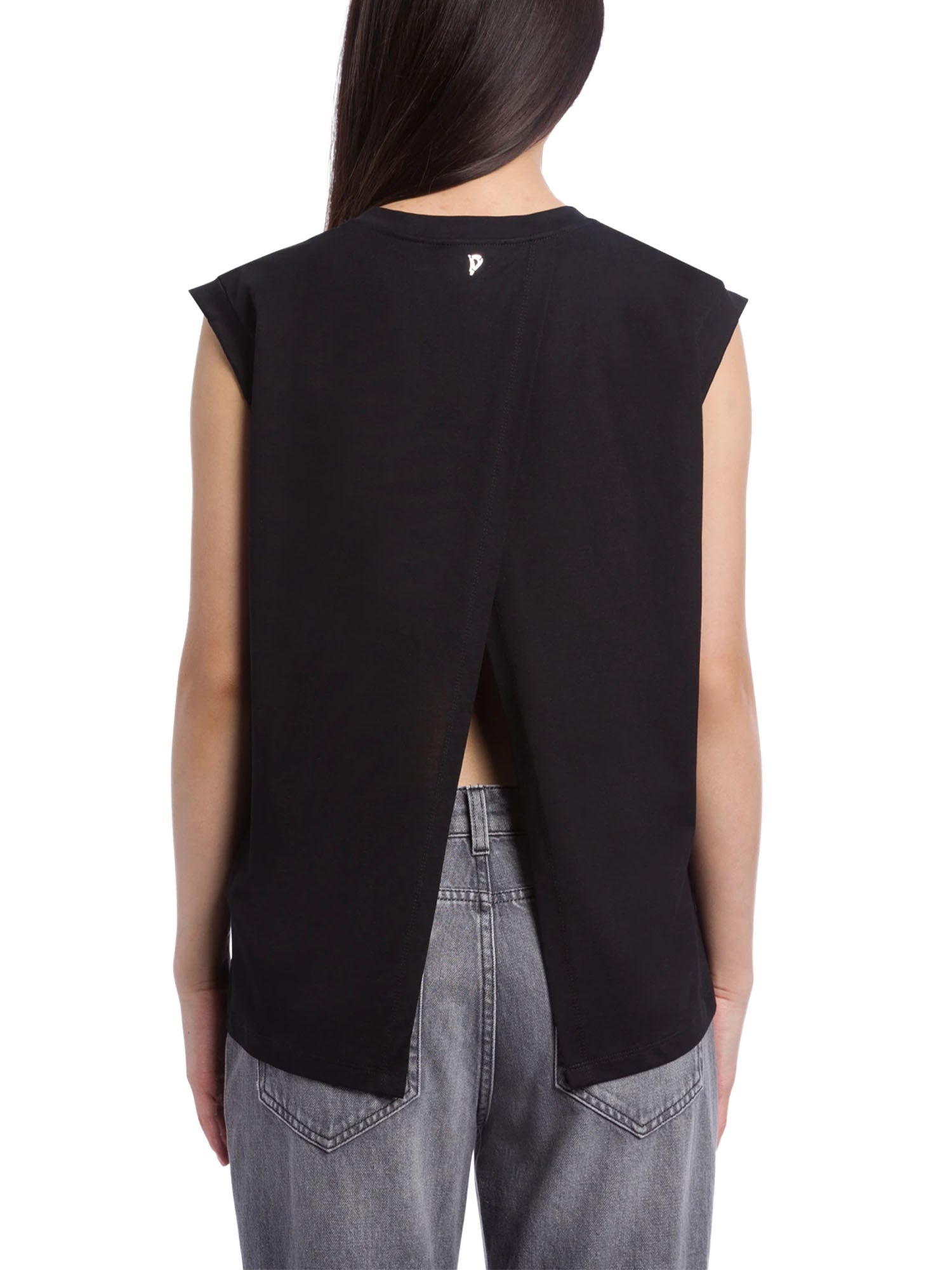 Dondup T-shirt girocollo regular in jersey Nero