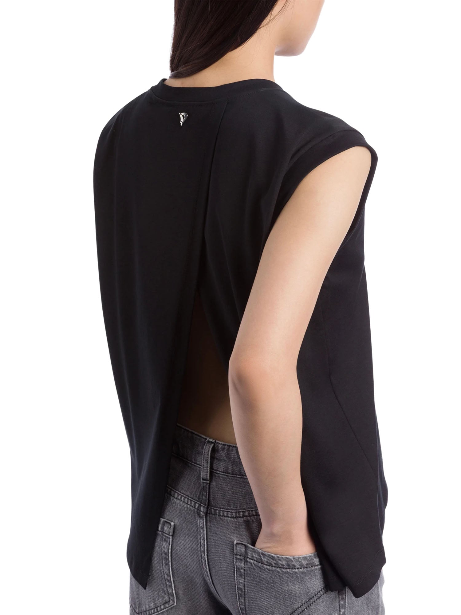 Dondup T-shirt girocollo regular in jersey Nero