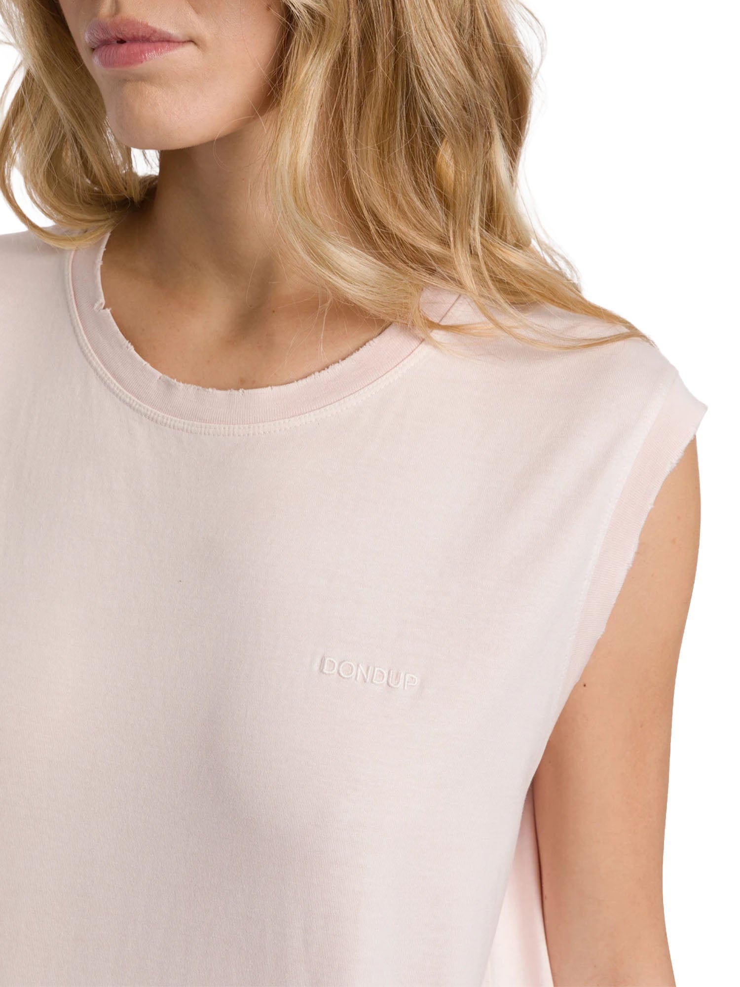 Dondup T-shirt girocollo regular in jersey Rosa
